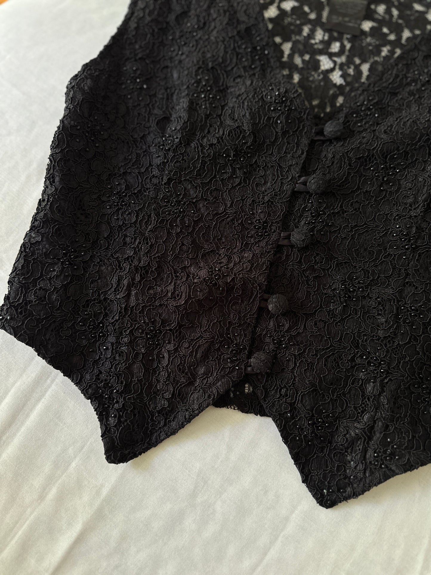 black lace vest