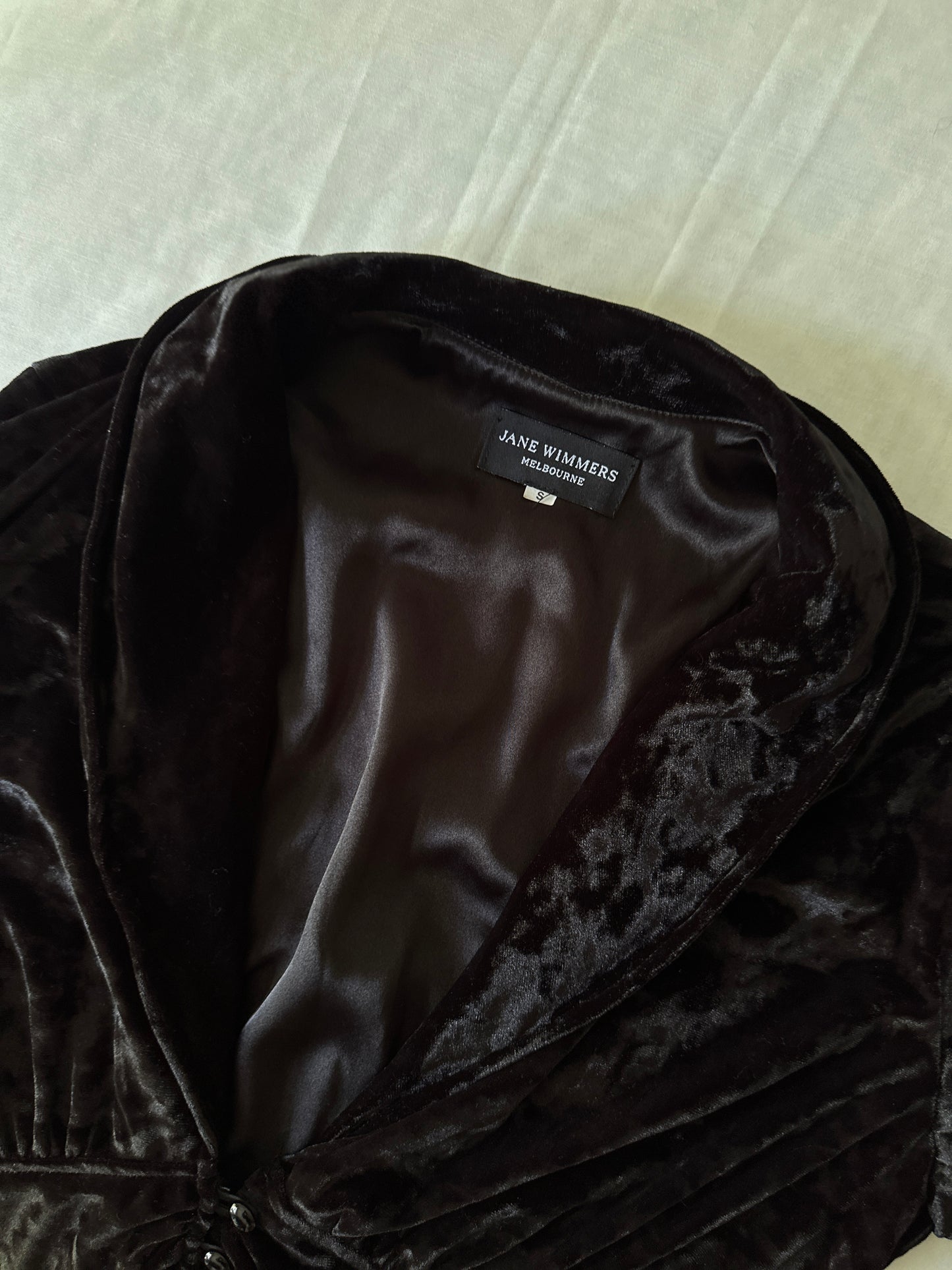velvet long sleeve blouse
