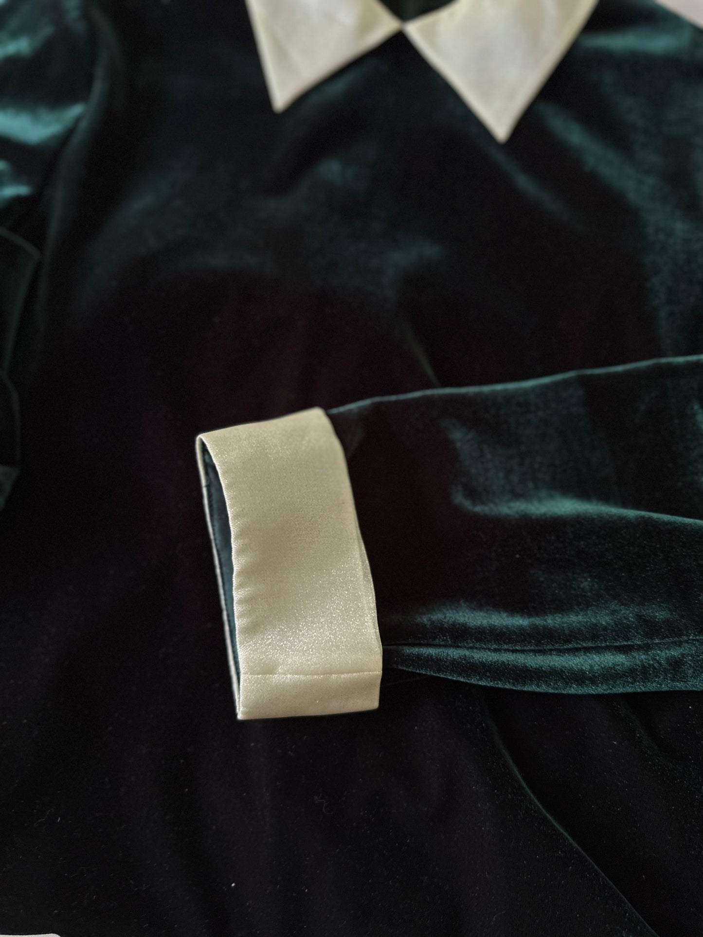 emerald green velvet babydoll dress