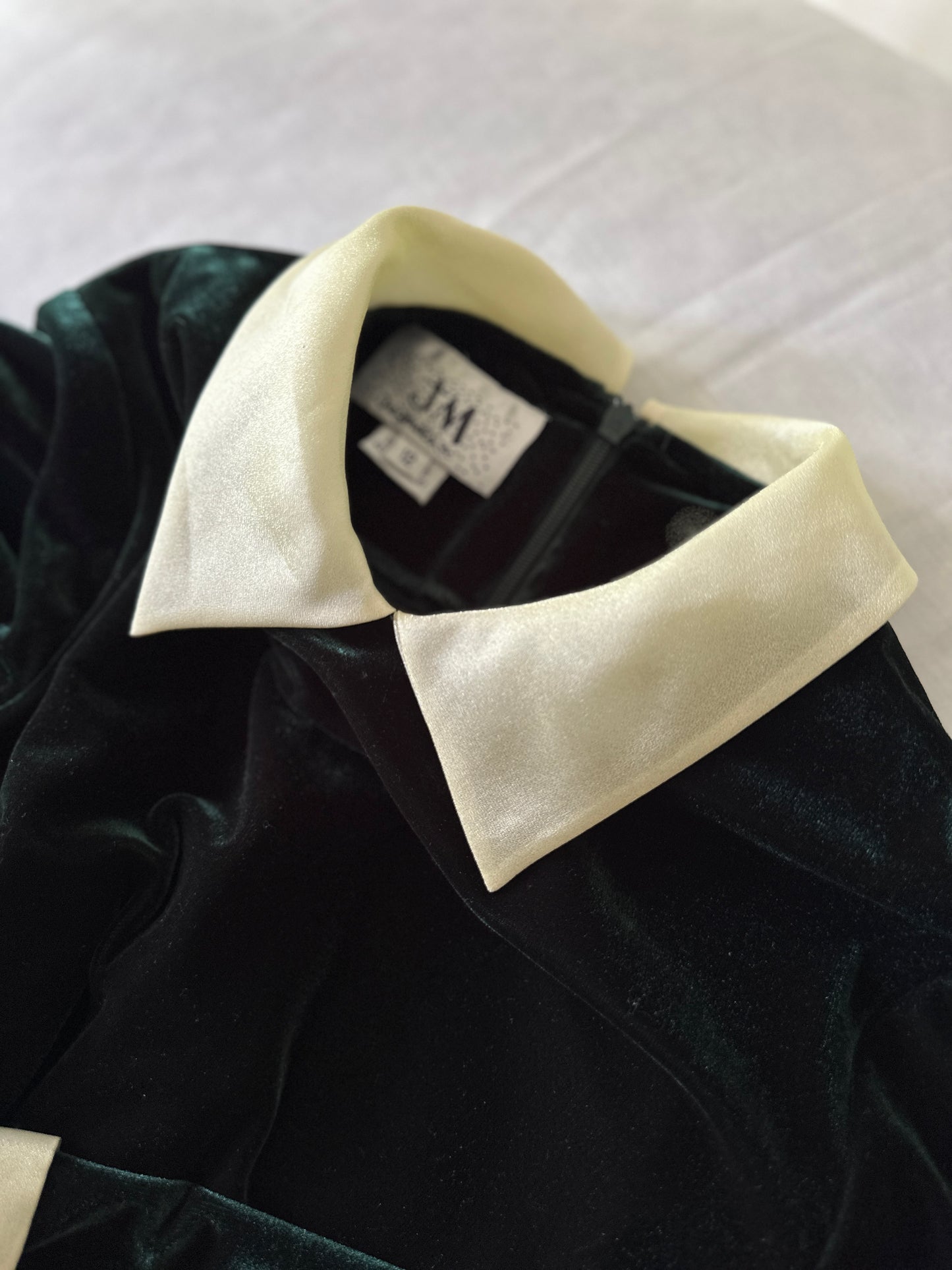 emerald green velvet babydoll dress