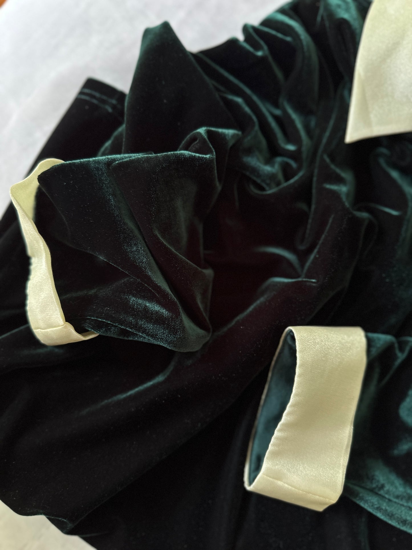 emerald green velvet babydoll dress
