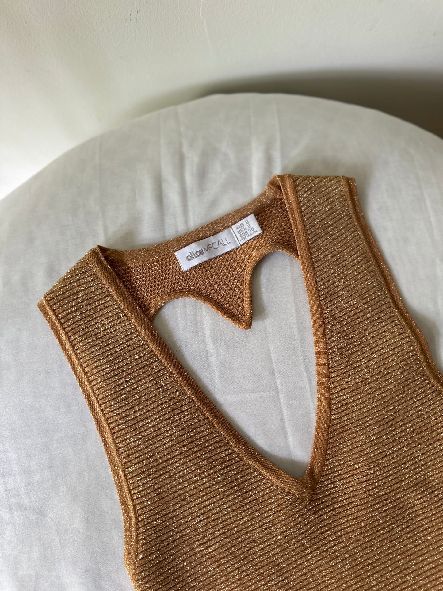 Alice McCall gold love heart dress