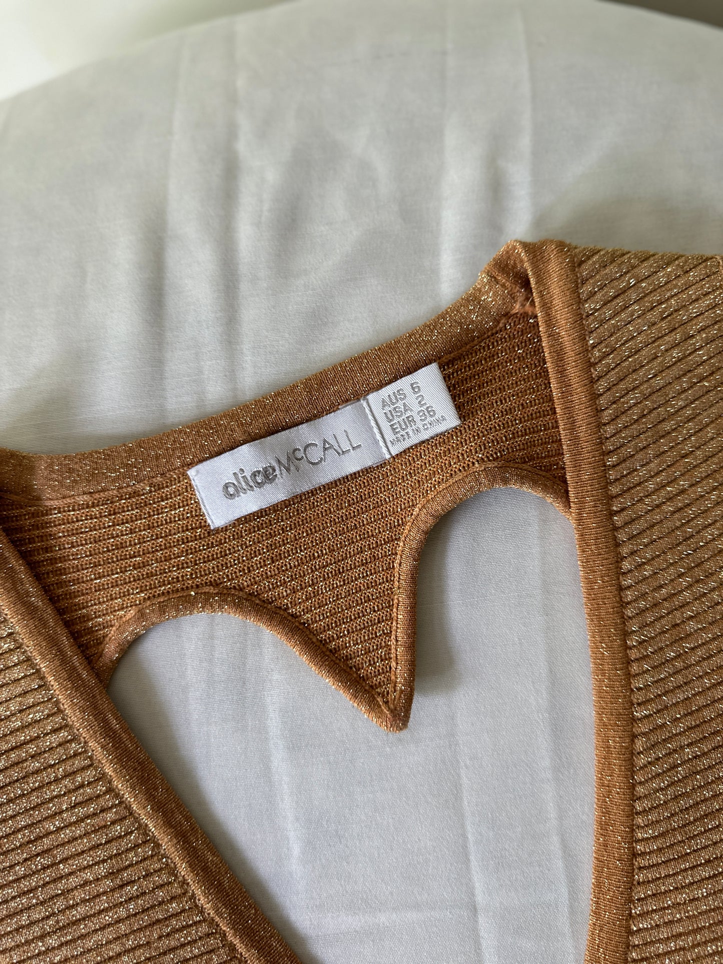 Alice McCall gold love heart dress