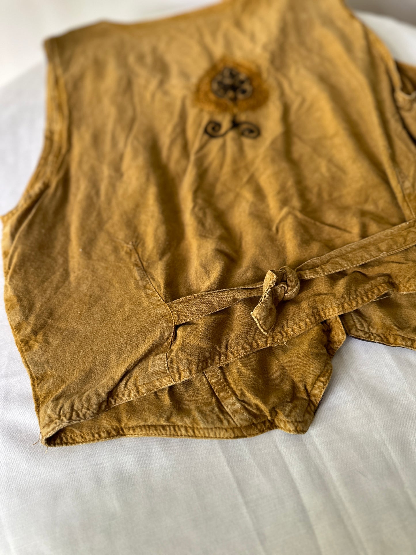 bohemian mustard vest