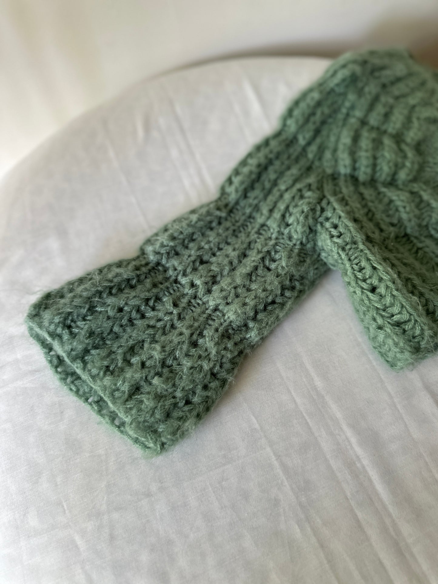 soft mint green cropped cardigan