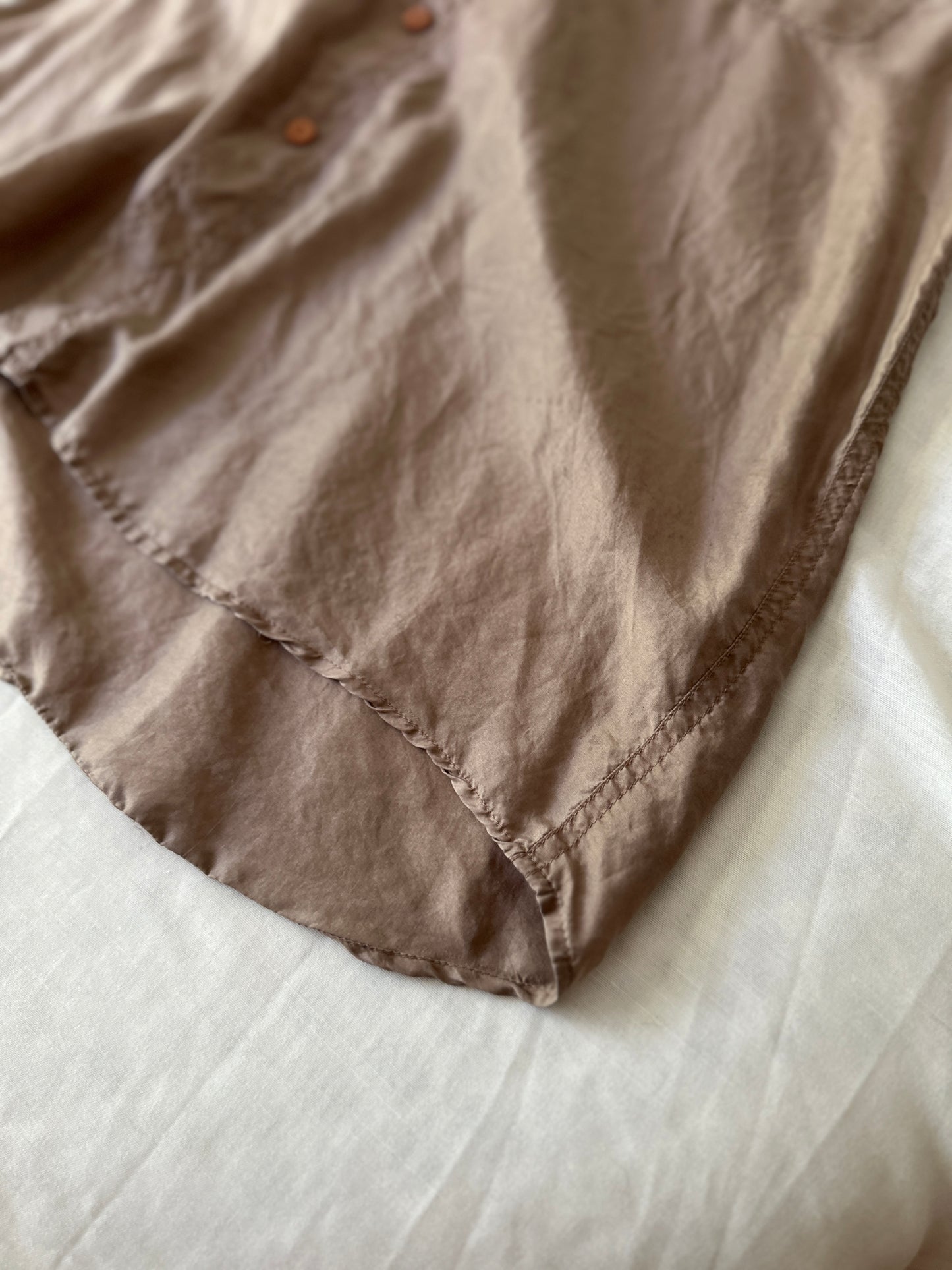 brown silk dress shirt