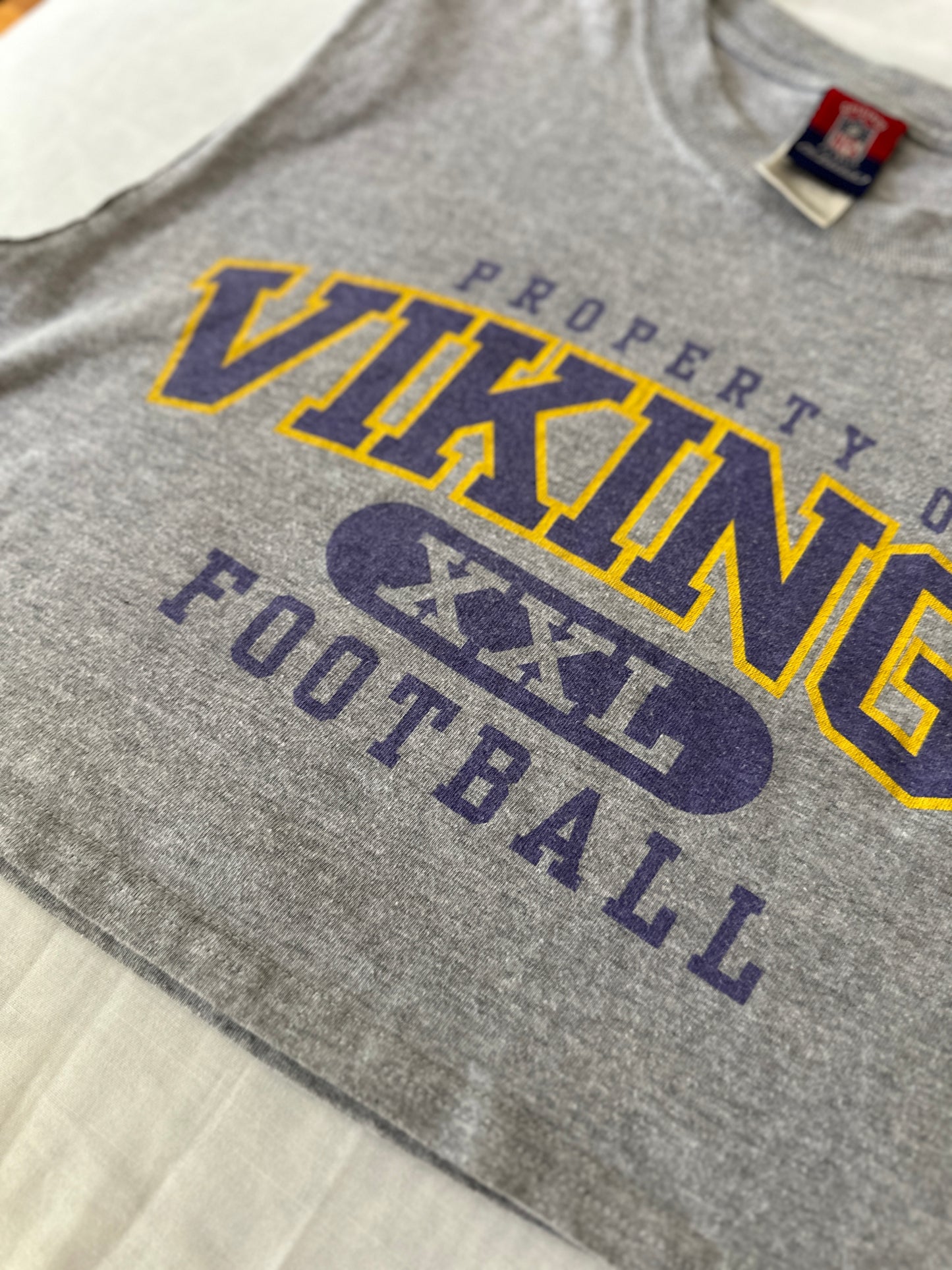 cropped reebok football tee
