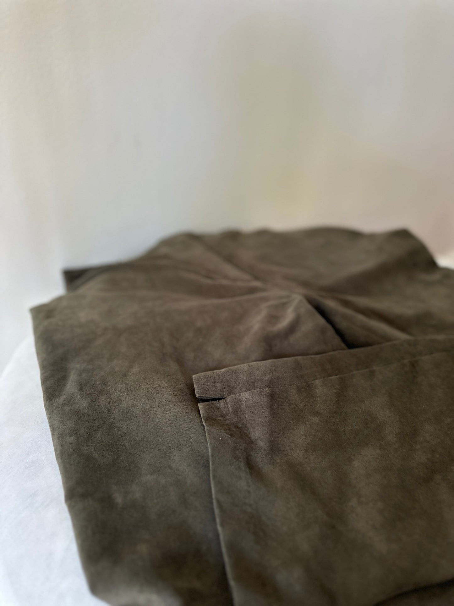 khaki suede high waist pants