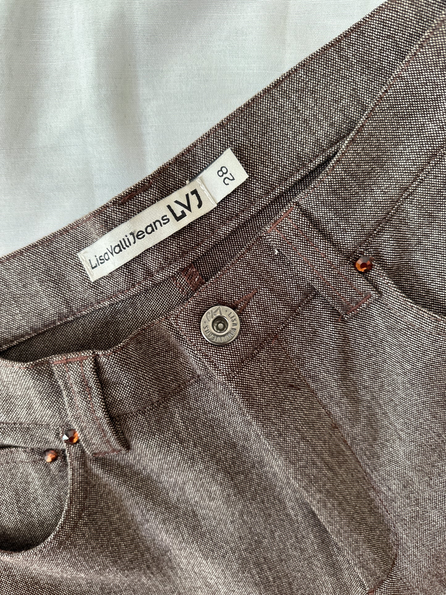 brown straight legged trousers