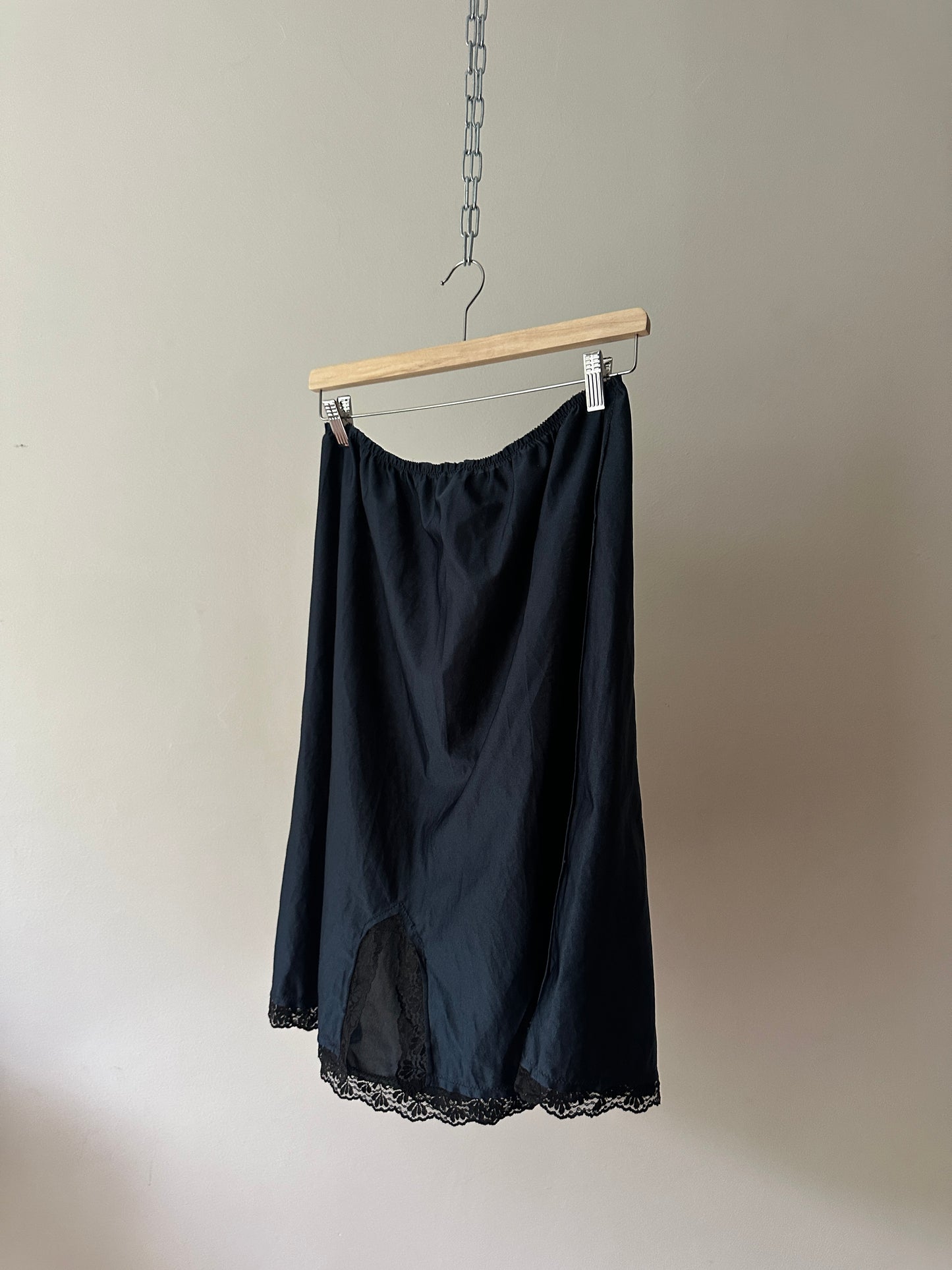 deep navy short slip skirt