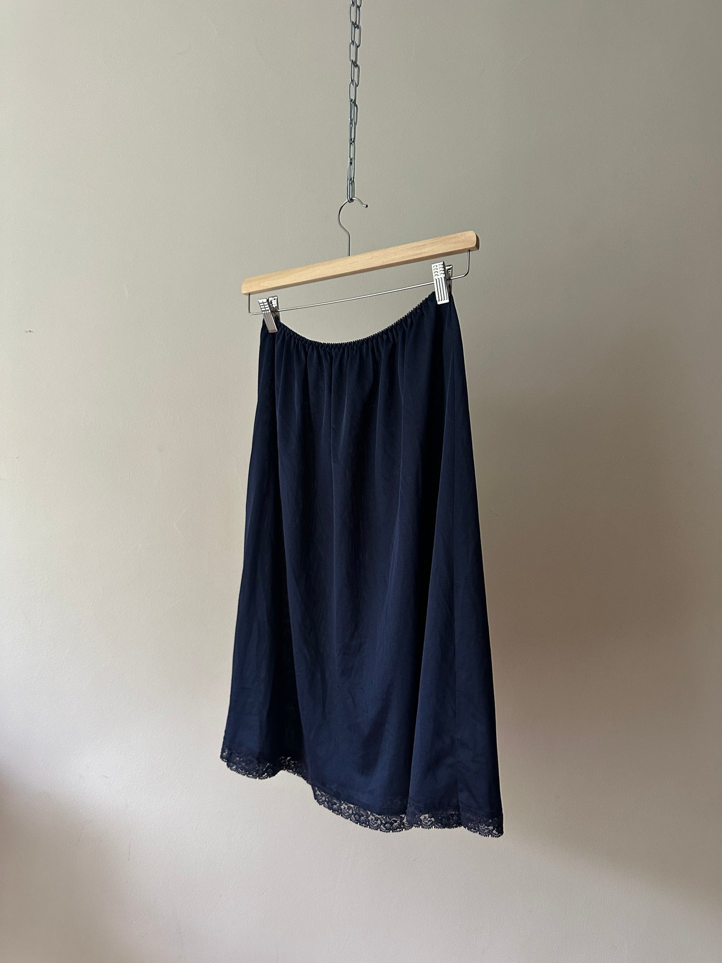 navy short slip skirt