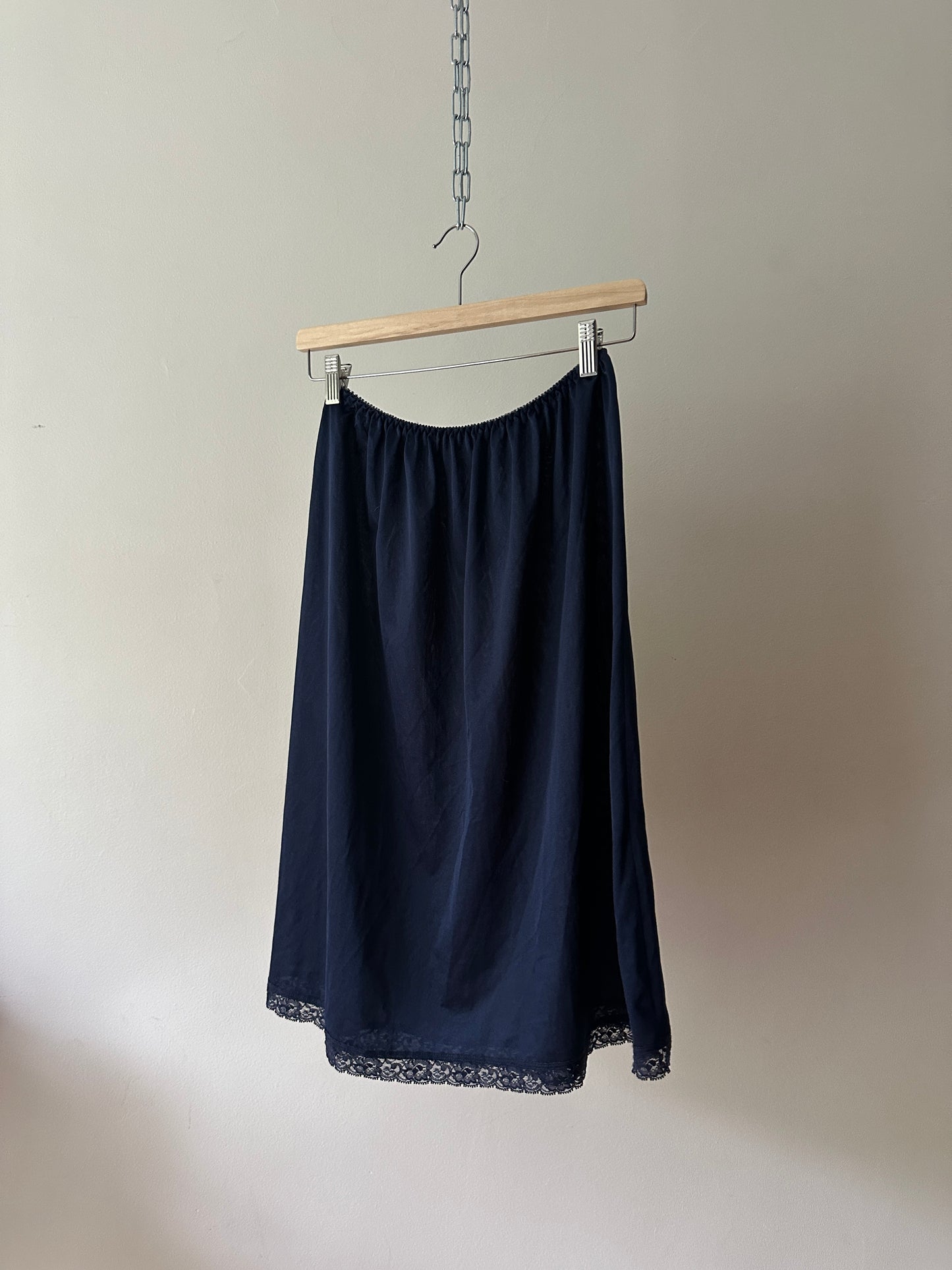 navy short slip skirt