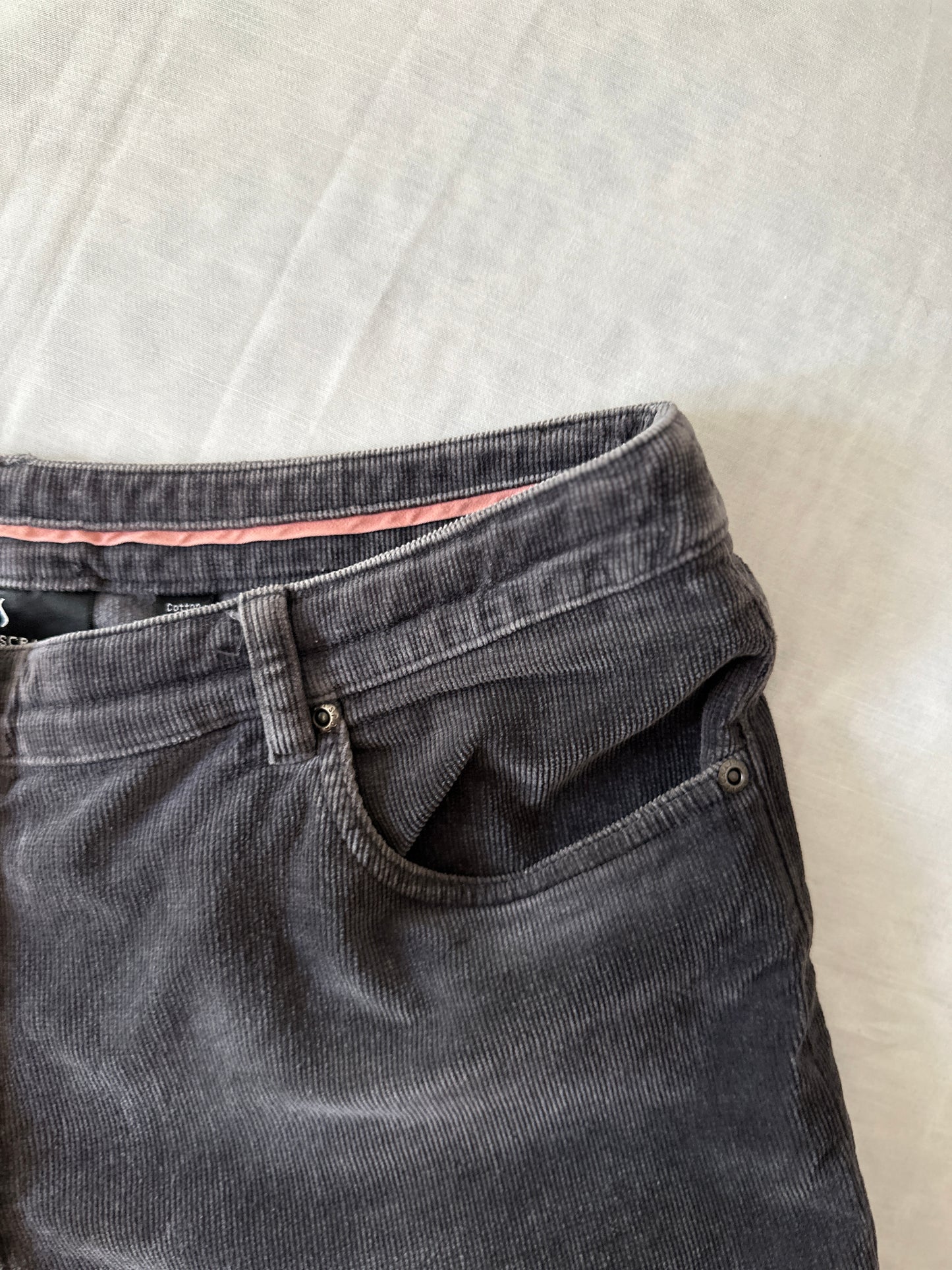 grey corduroy pants