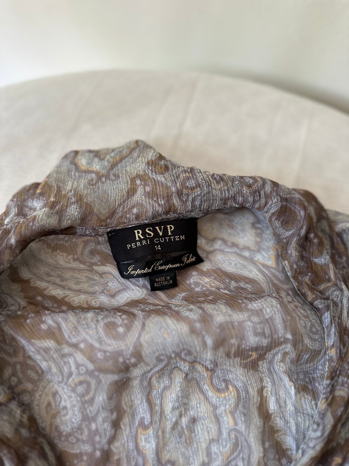 Perri Cutten sheer silk blouse