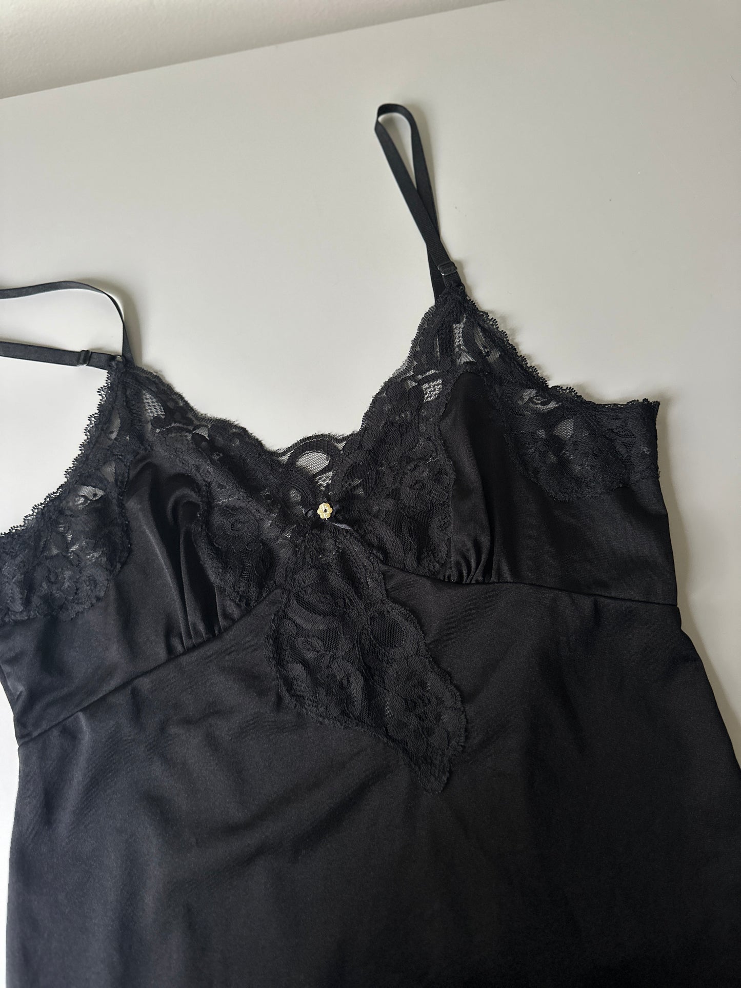 black lace slip blouse