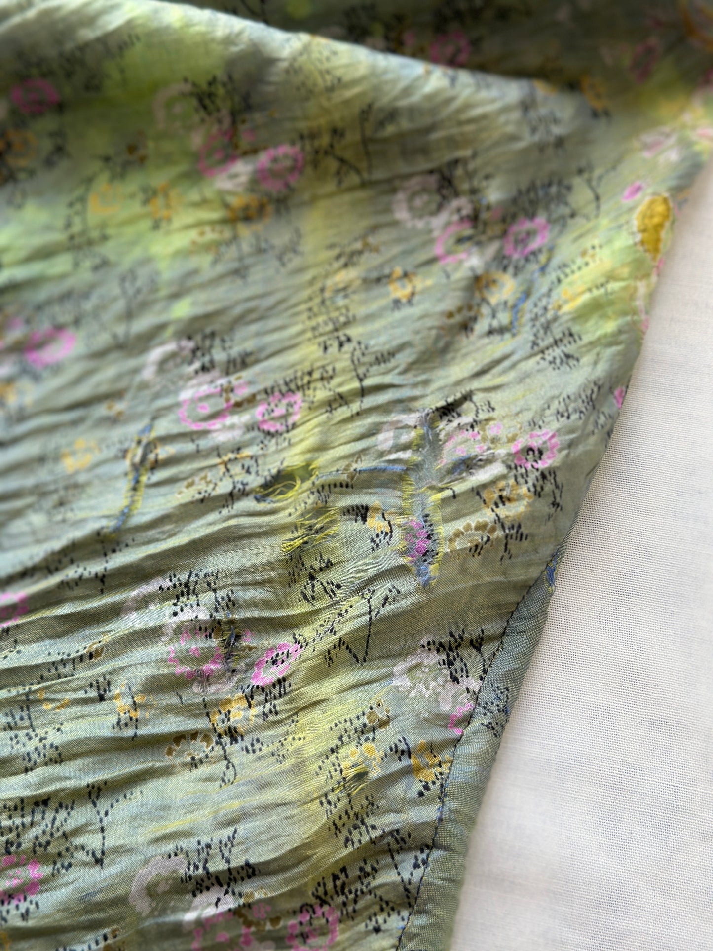 flower silk slip