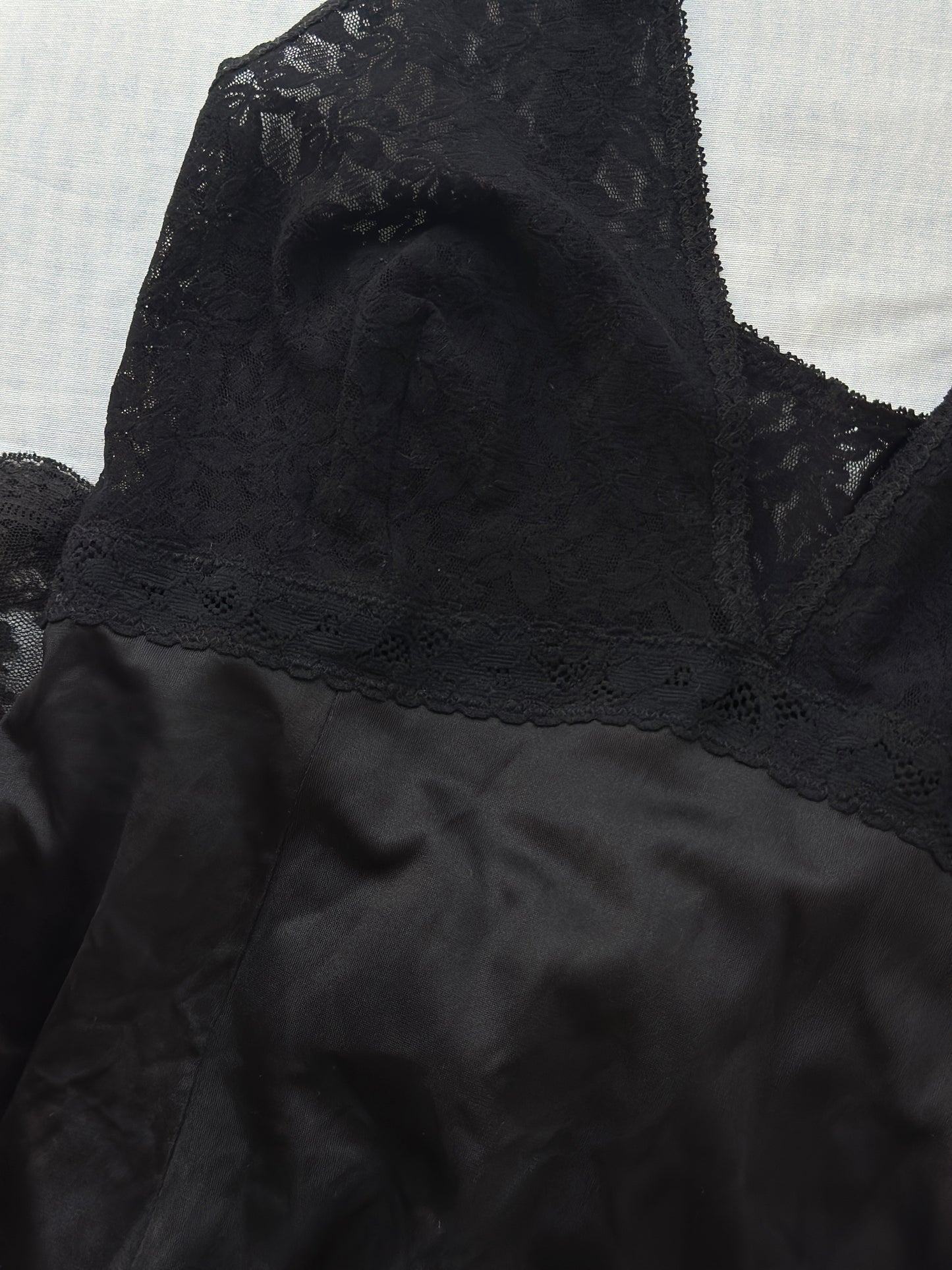 black lace slip
