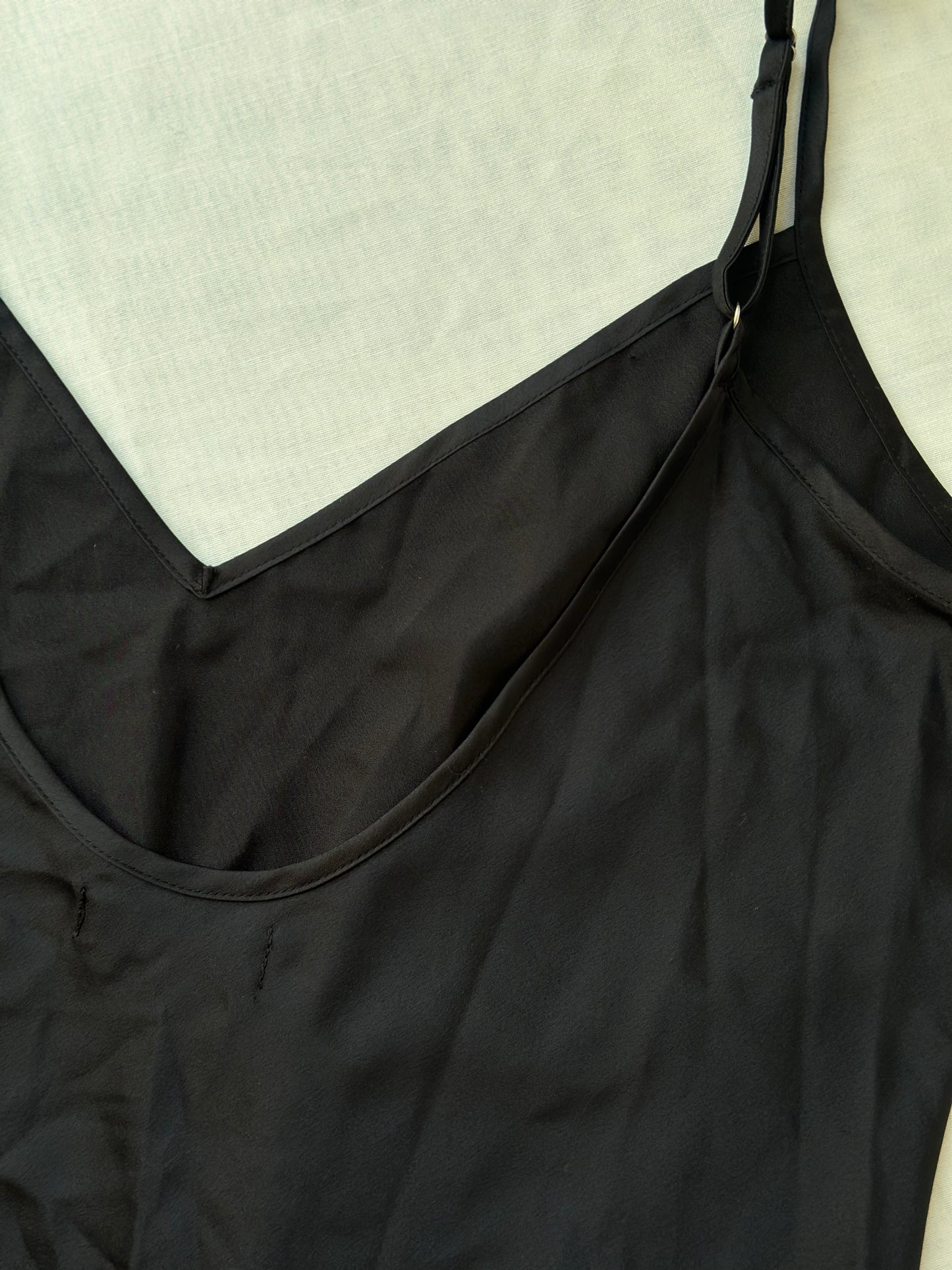 black satin slip