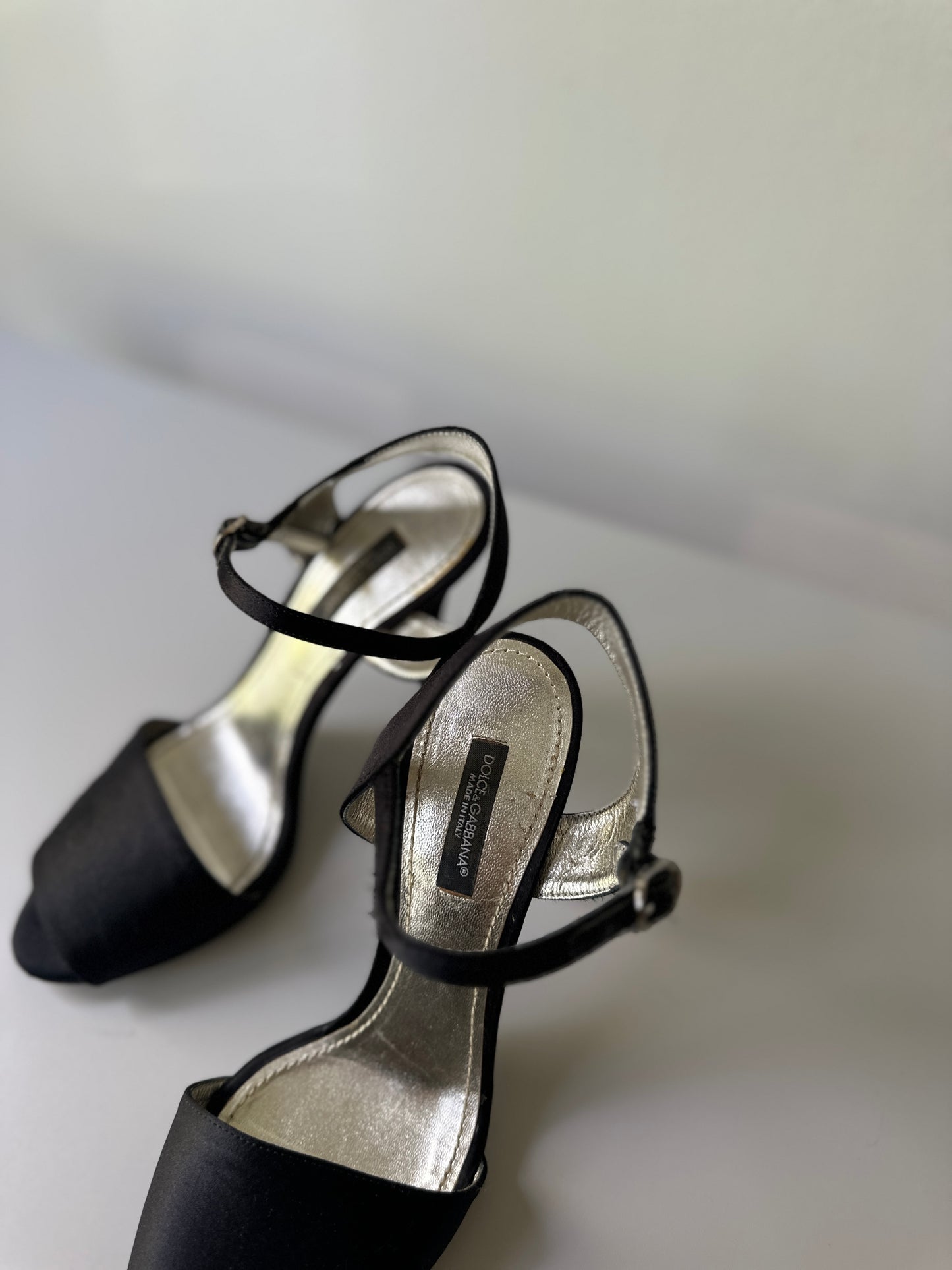 Dolce & Gabbana black satin heel