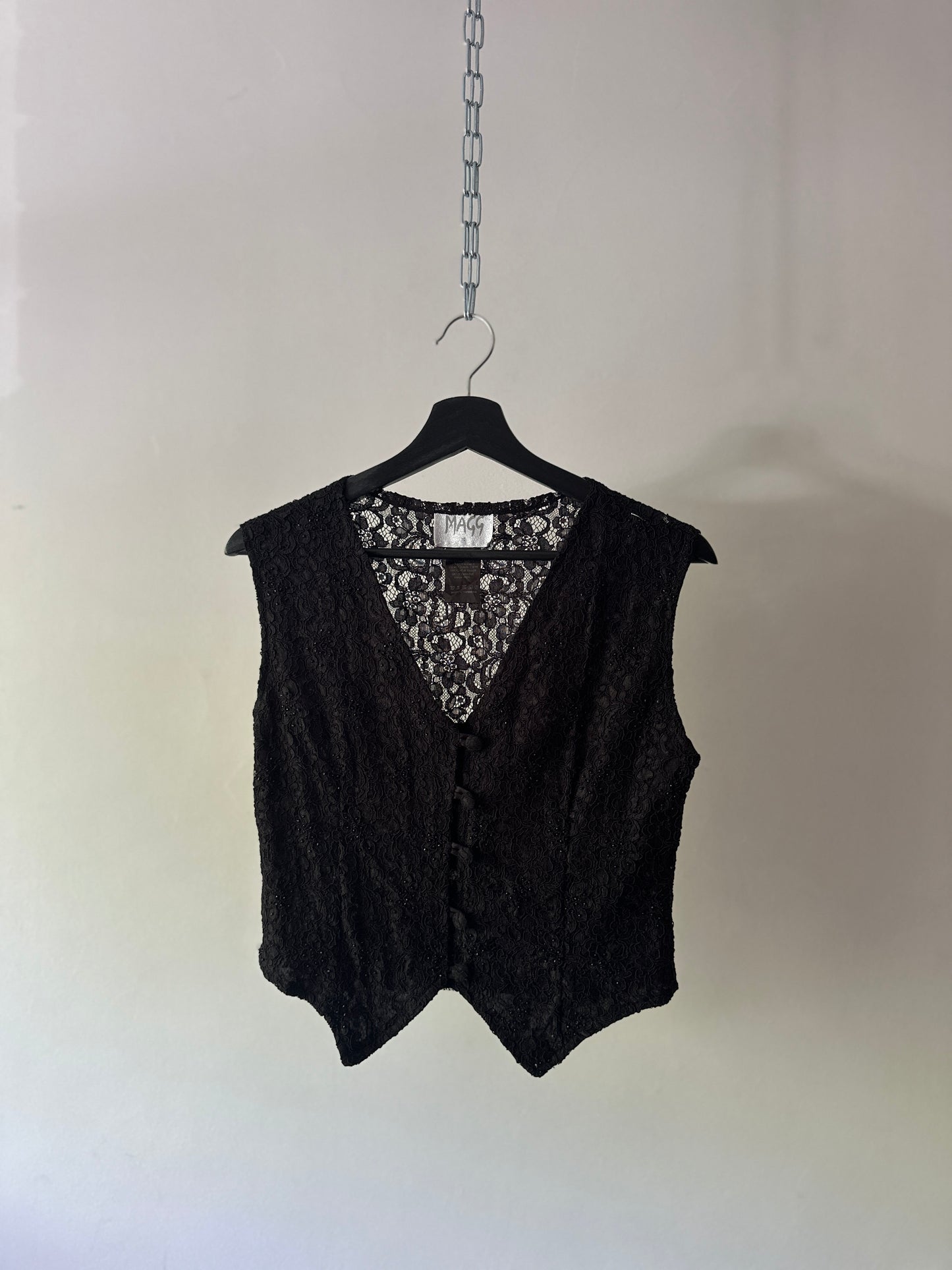 black lace vest