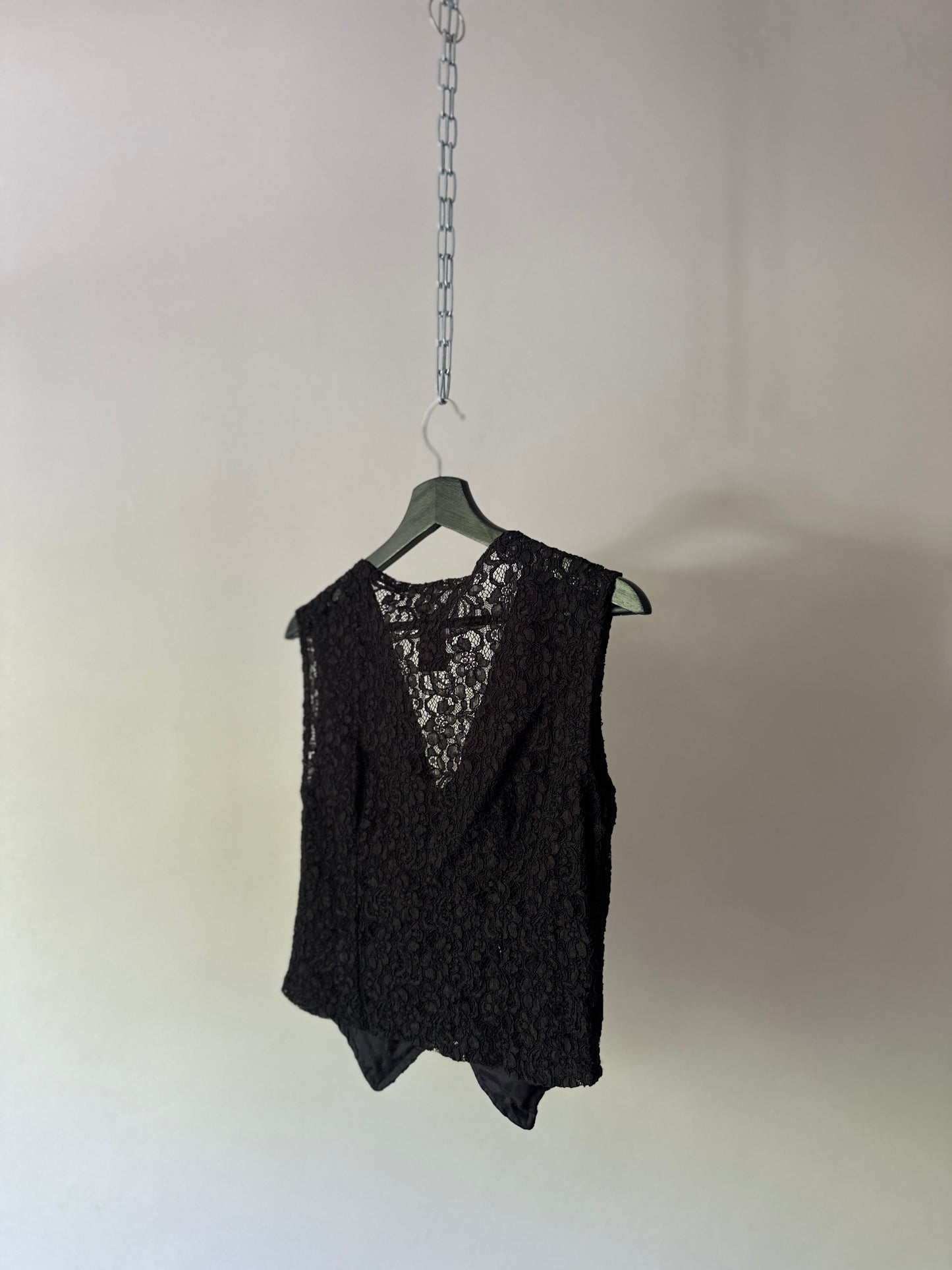 black lace vest