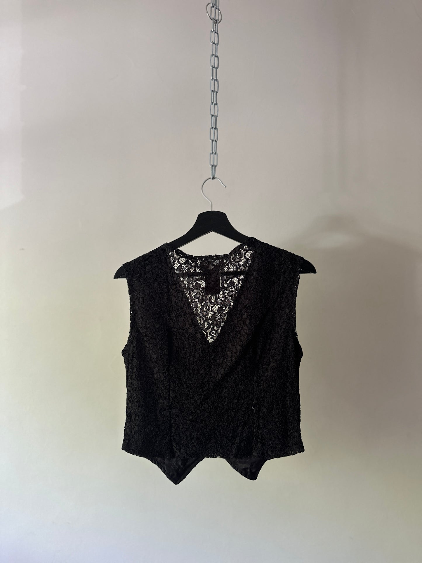 black lace vest