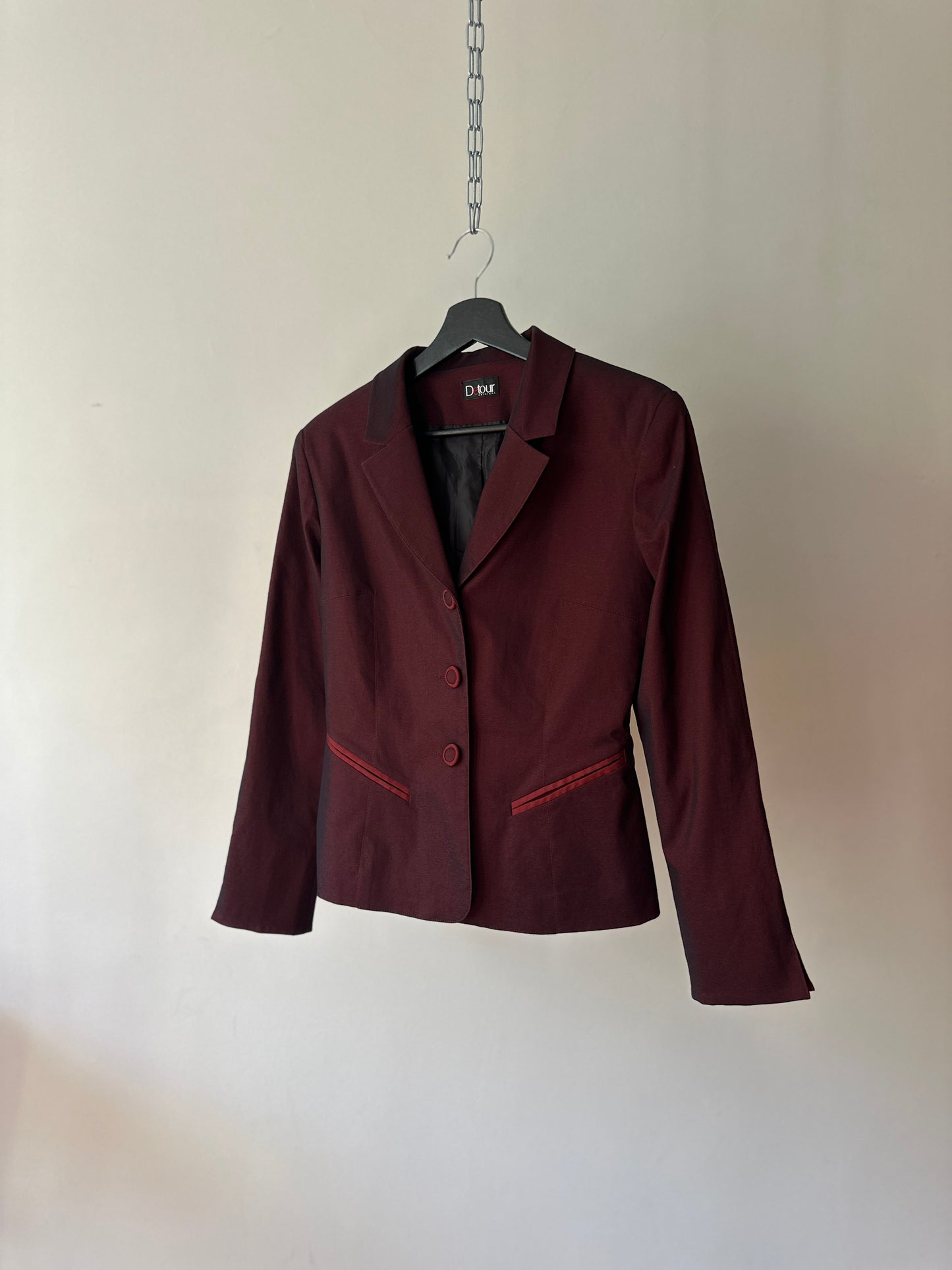 opaque red suit jacket