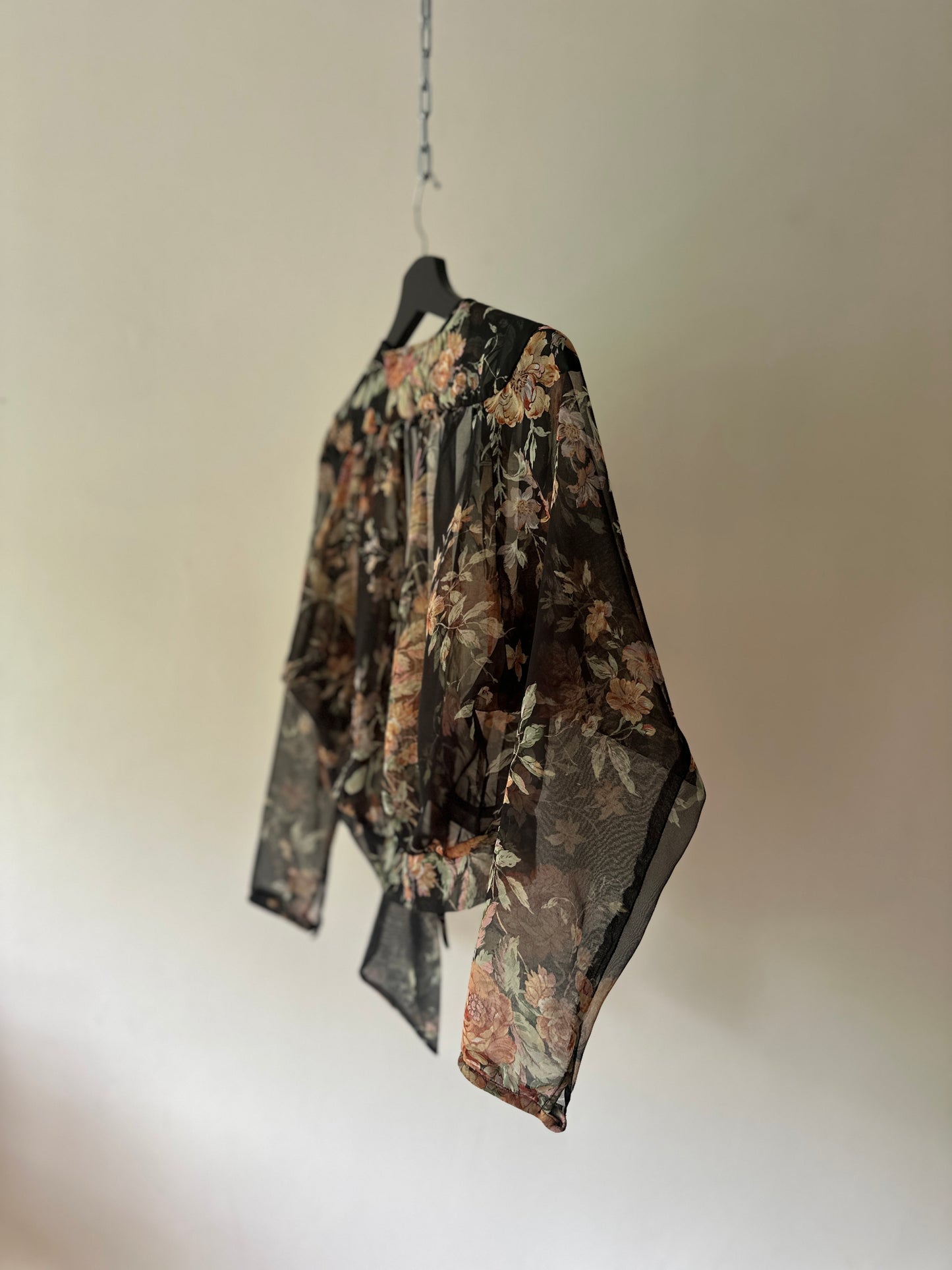 1970s floral two piece dress