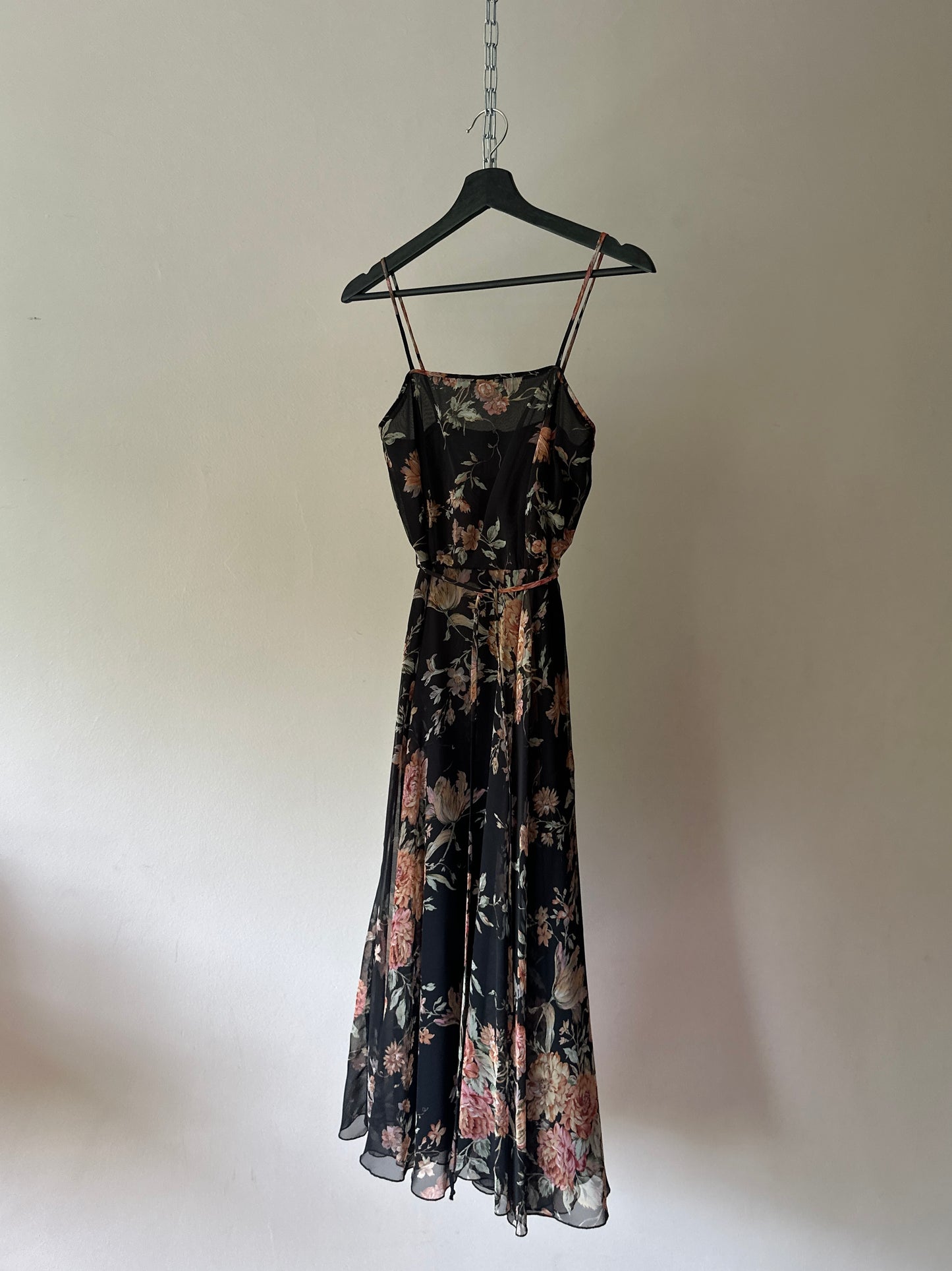 1970s floral two piece dress