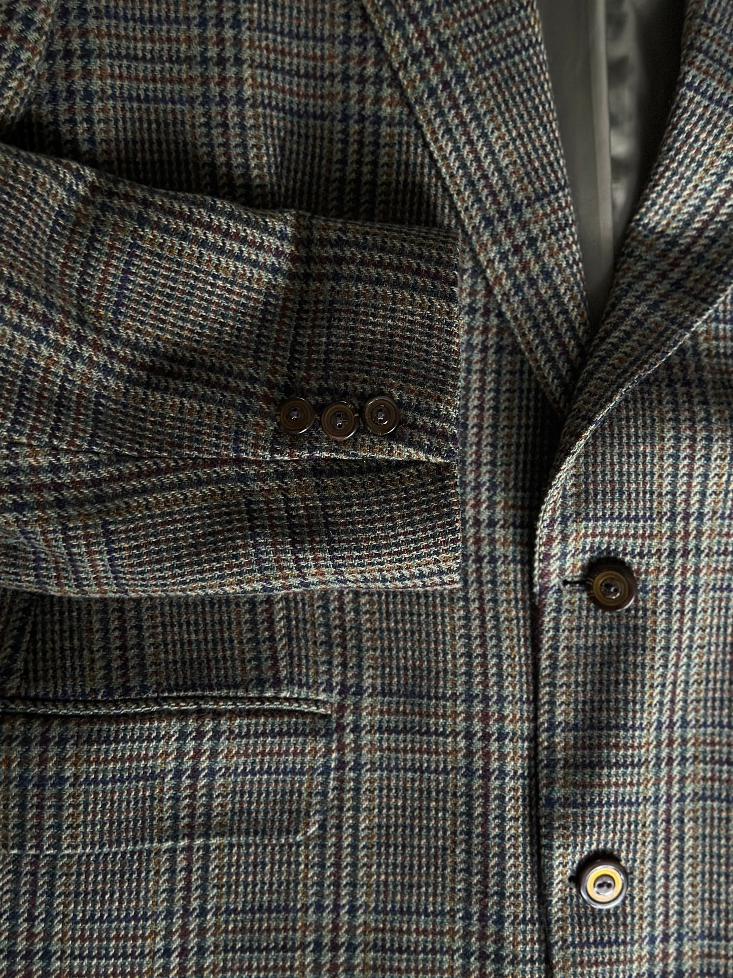 glen plaid suit jacket