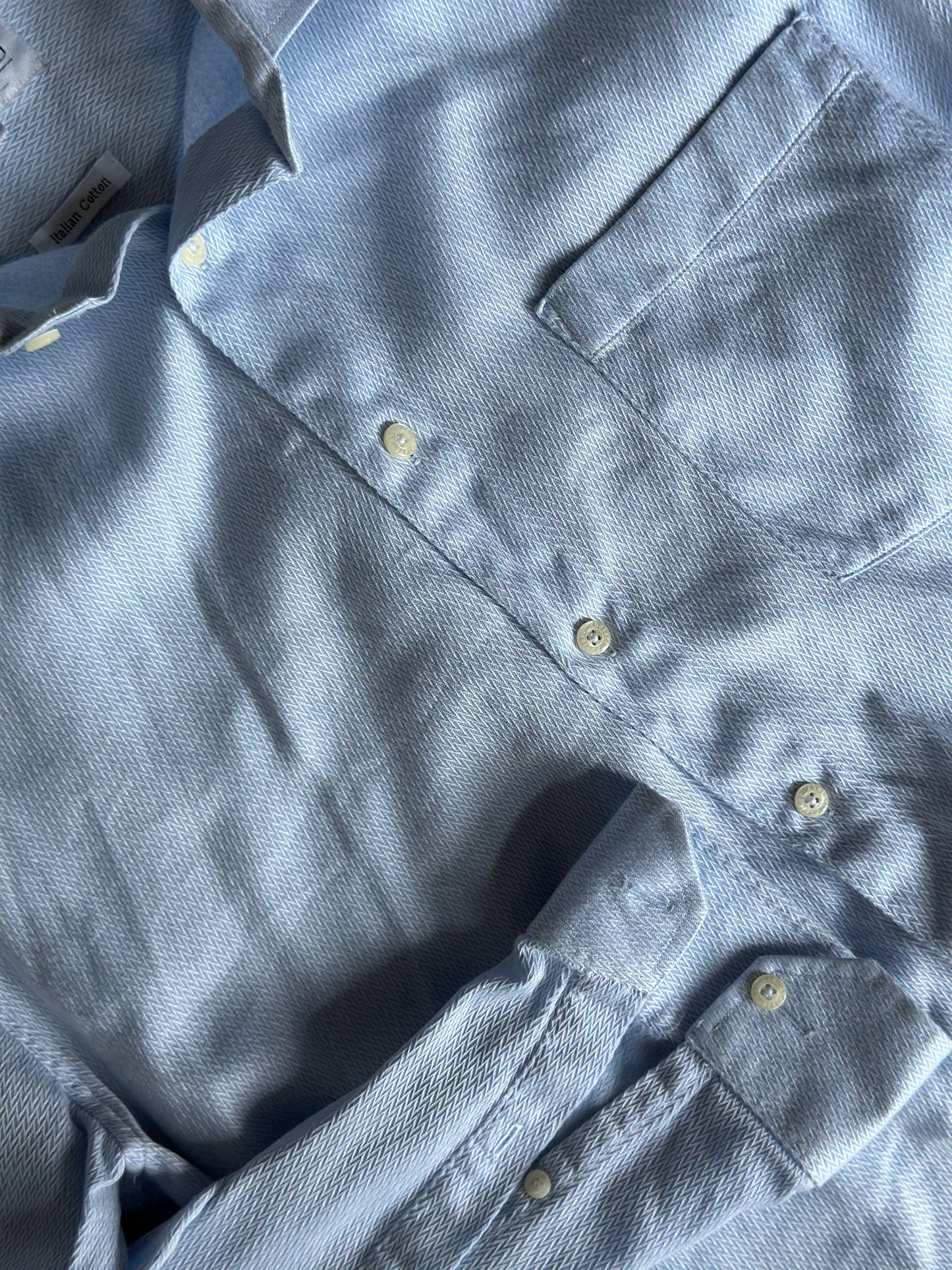 soft blue cotton dress shirt