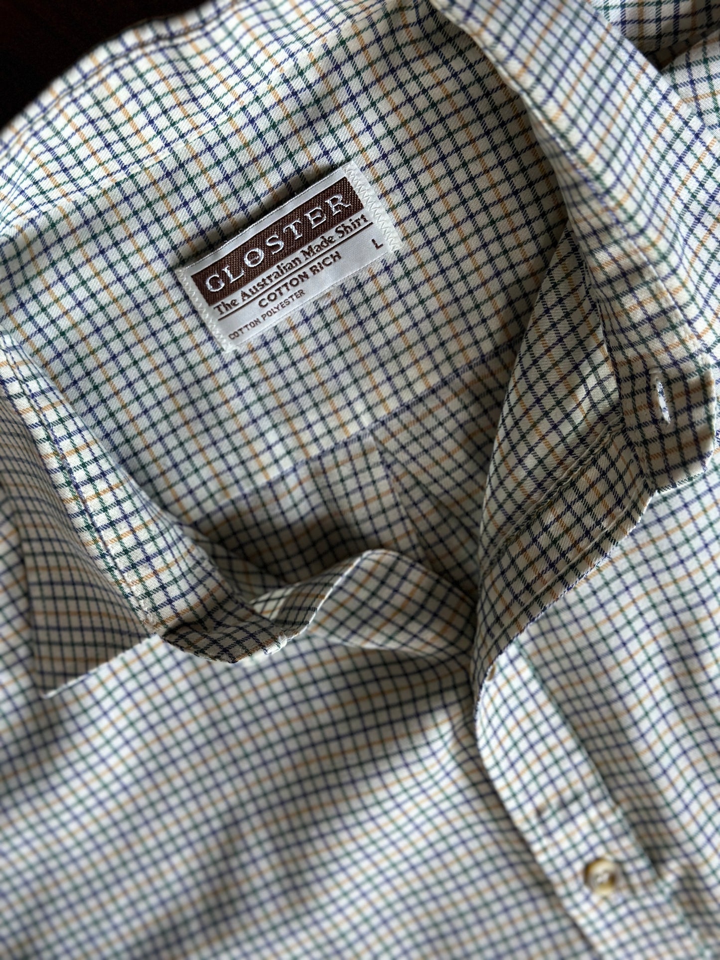 two tone cotton dress shirt