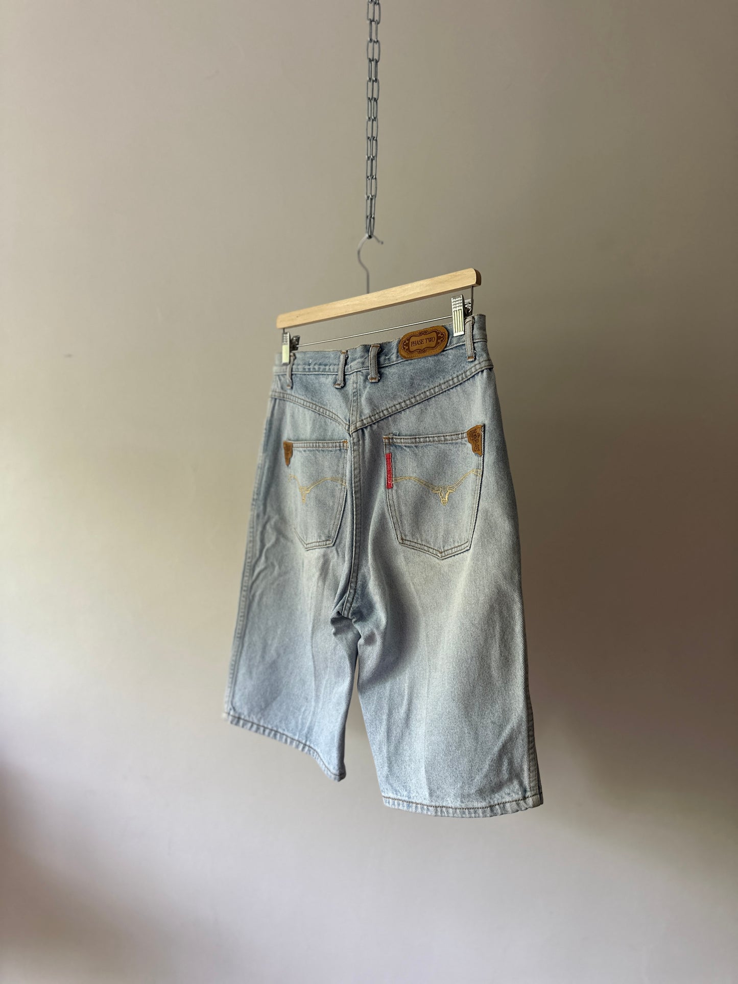 Phase Two light blue denim shorts