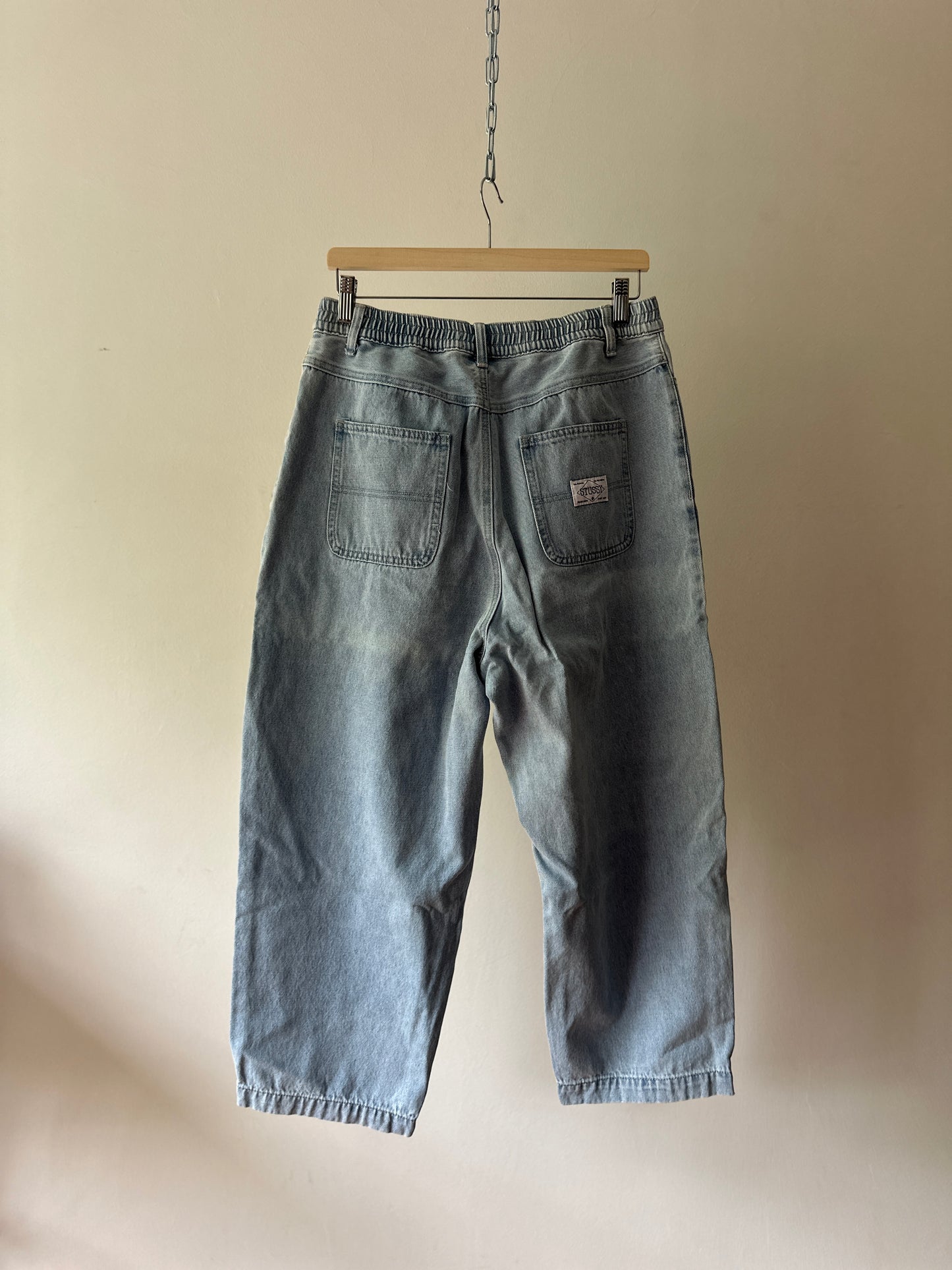 stussy light blue denim jeans