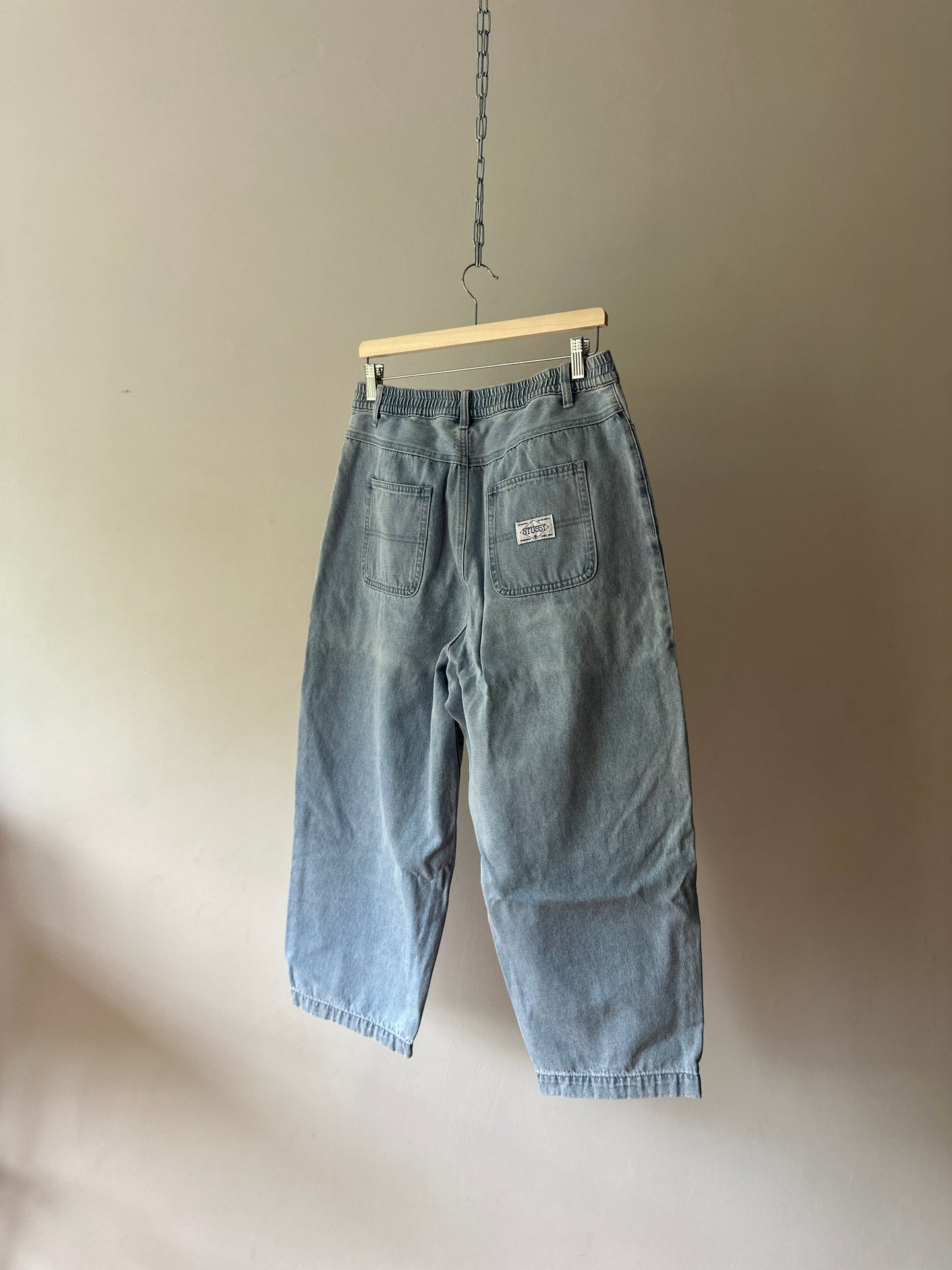 stussy light blue denim jeans