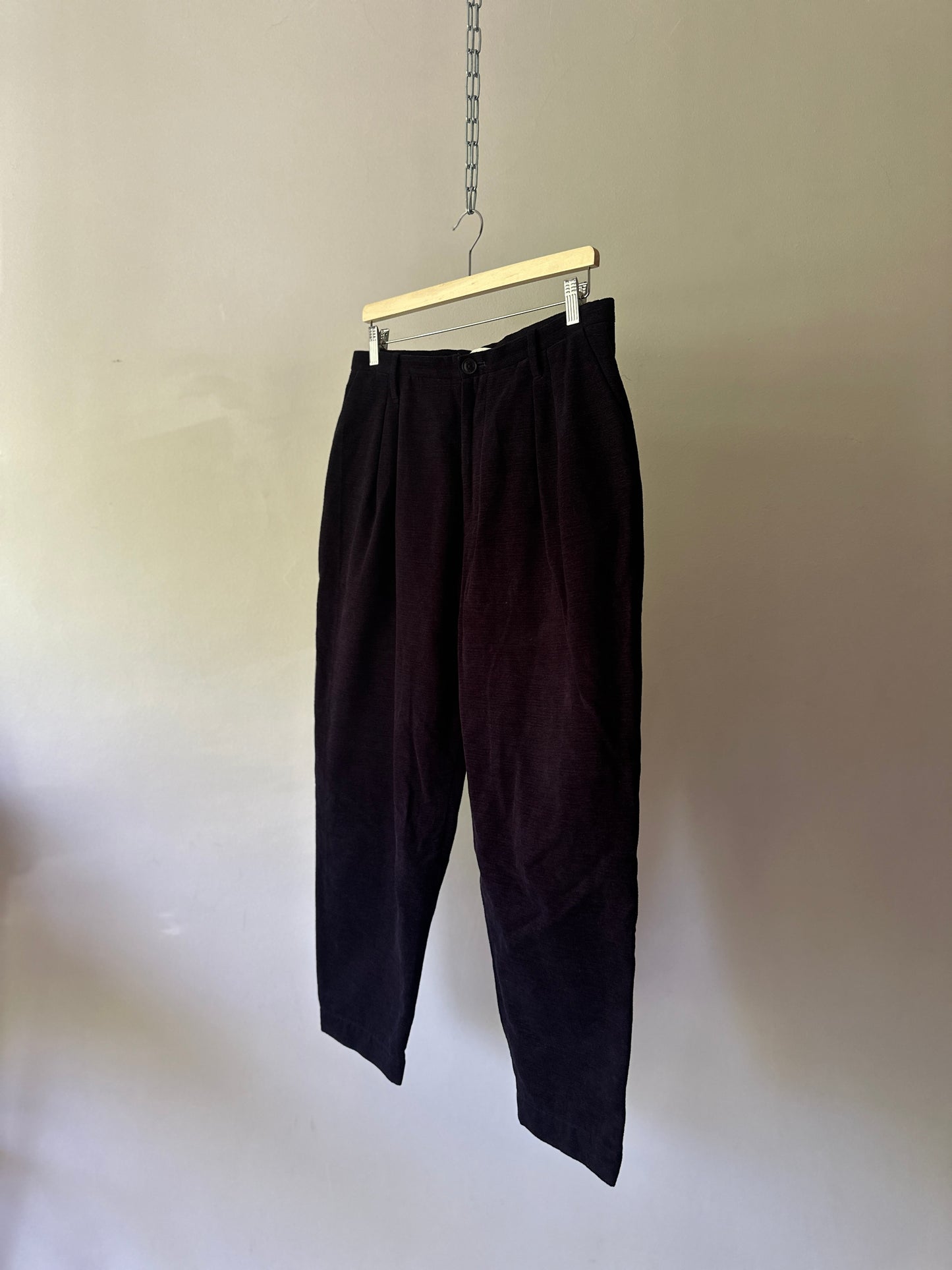 navy blue corduroy wool trousers