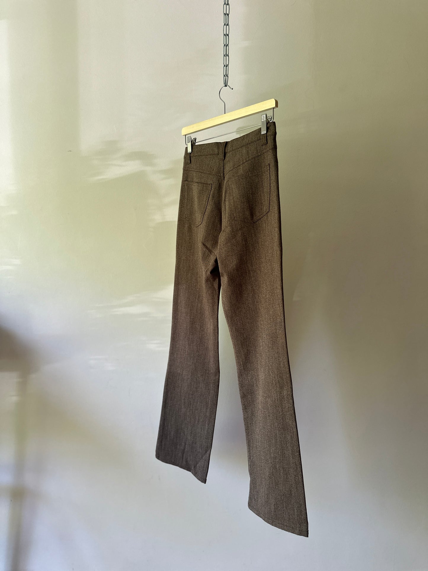 brown straight legged trousers