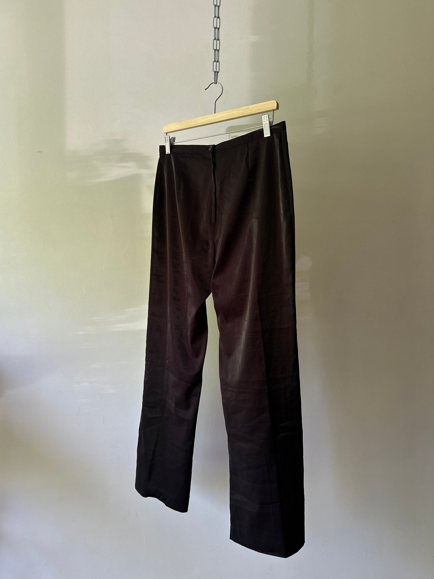 shimmery see through trousers