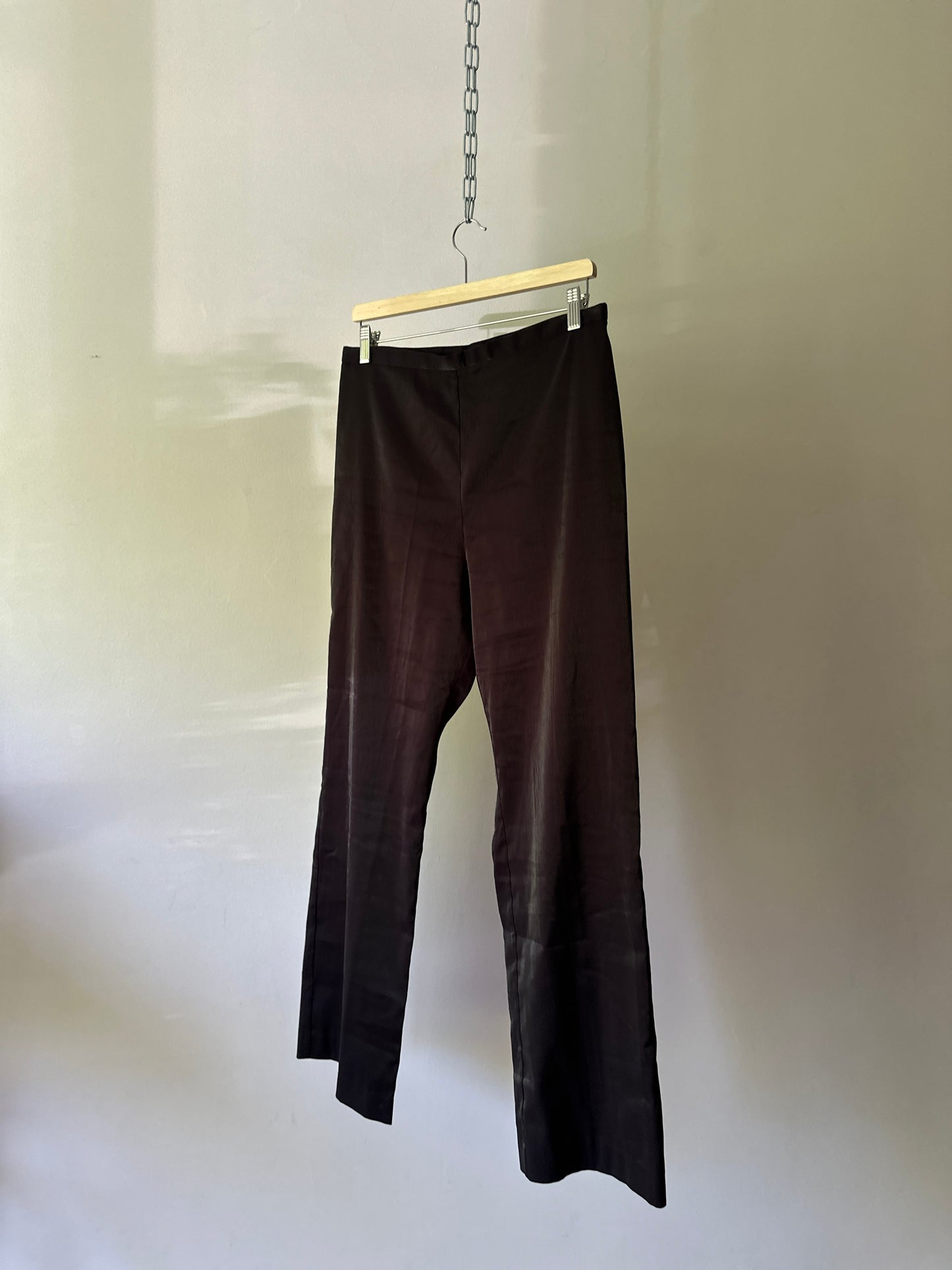 shimmery see through trousers