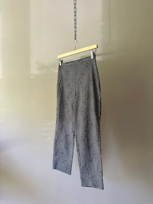 gingham capri pants