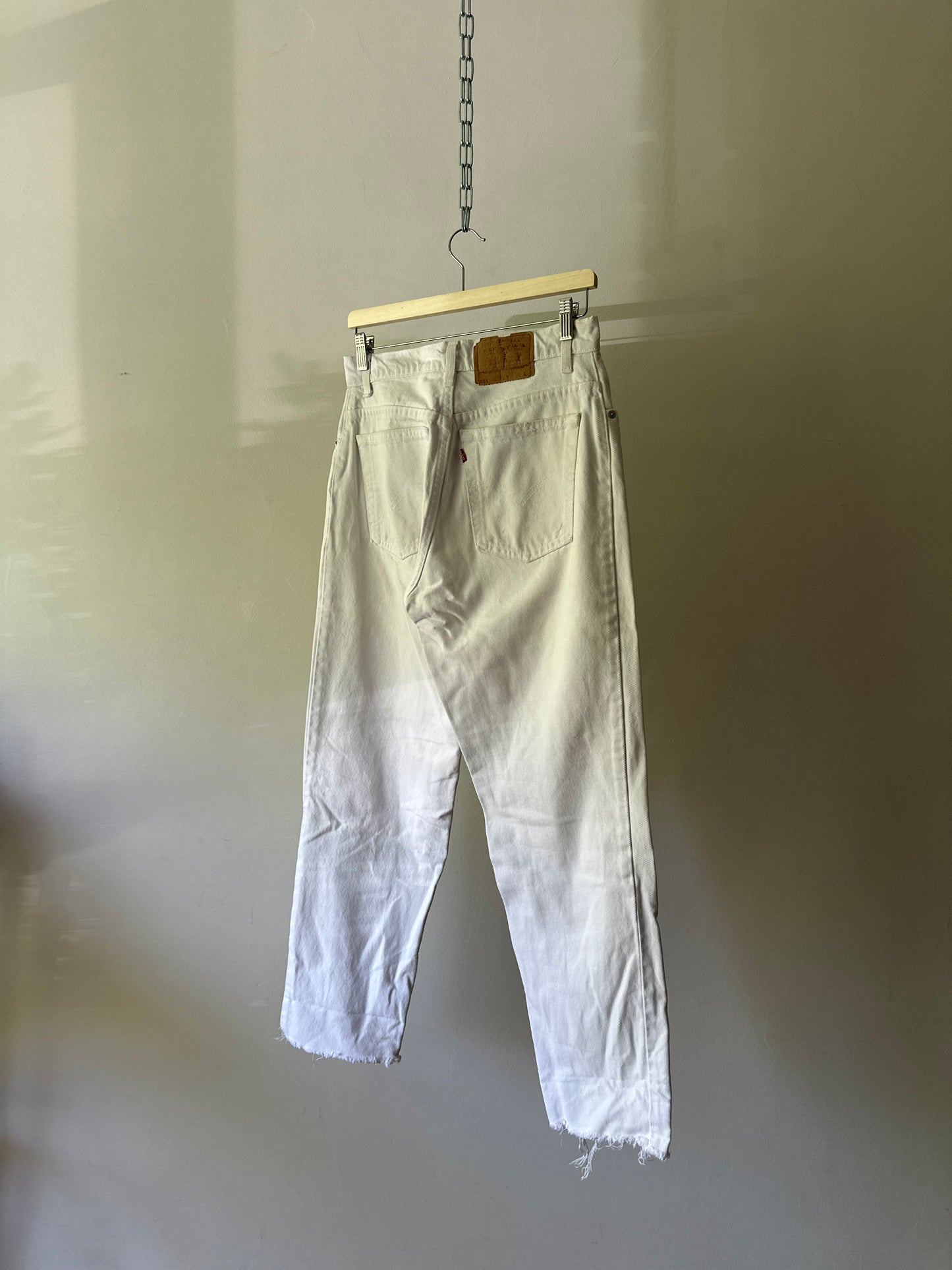 white Levi jeans