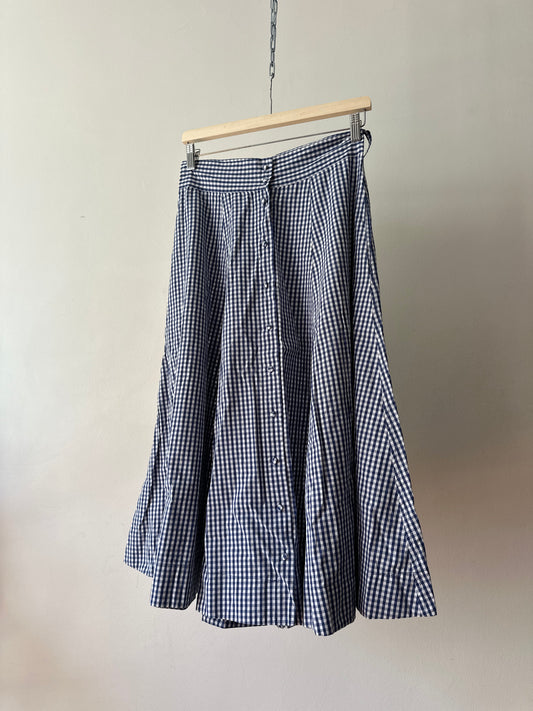 SEED blue and white gingham skirt