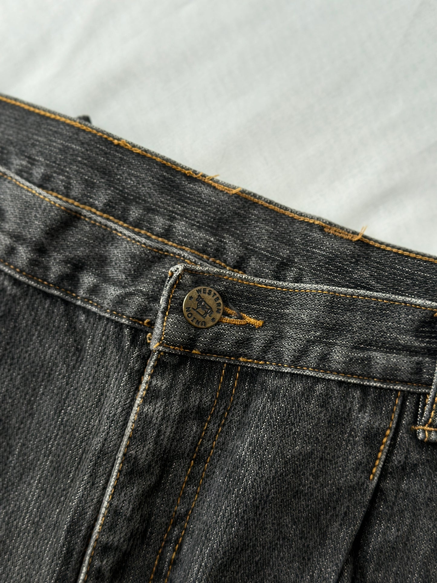 grey denim vintage jeans