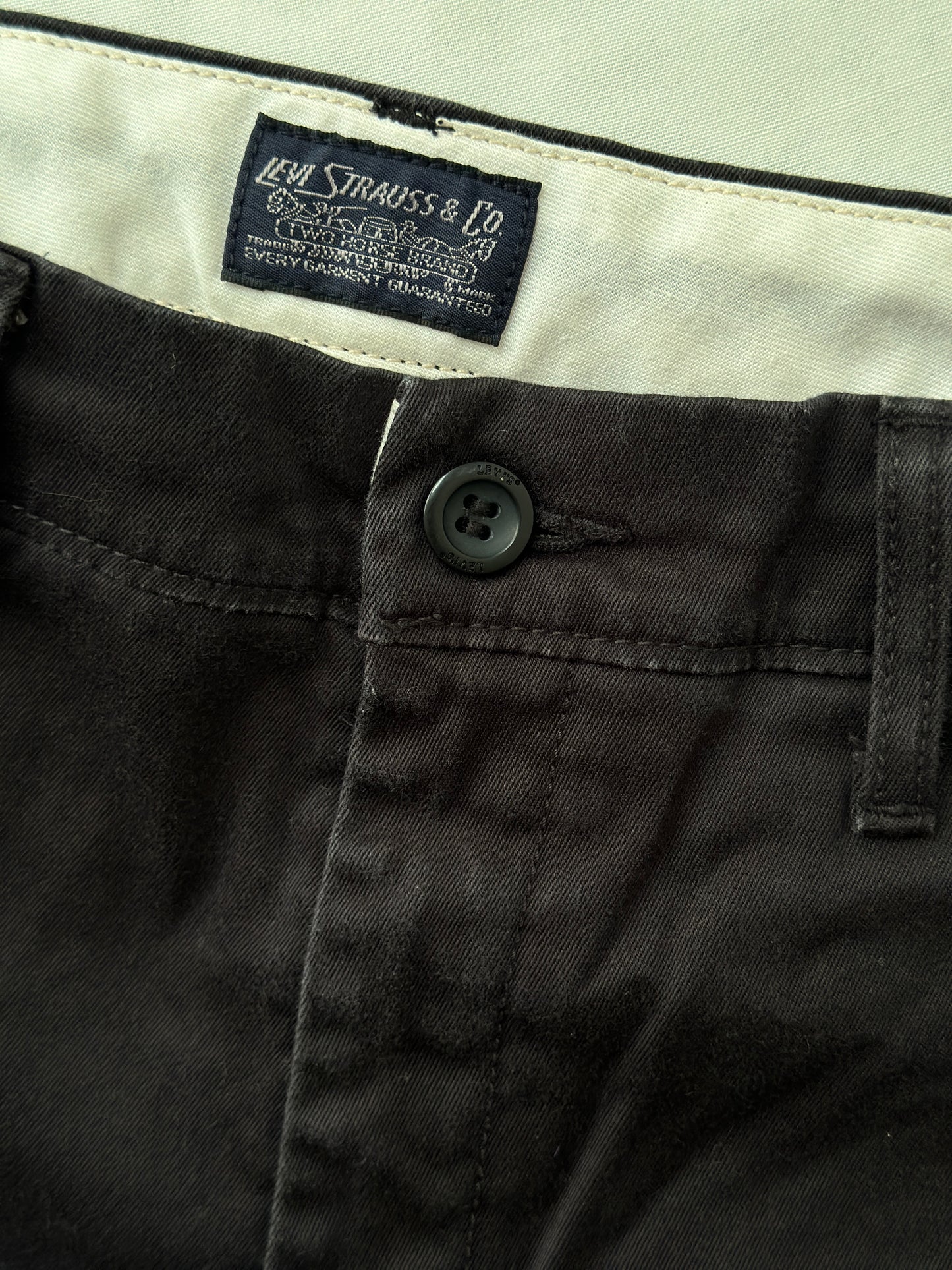 black Levi work pants