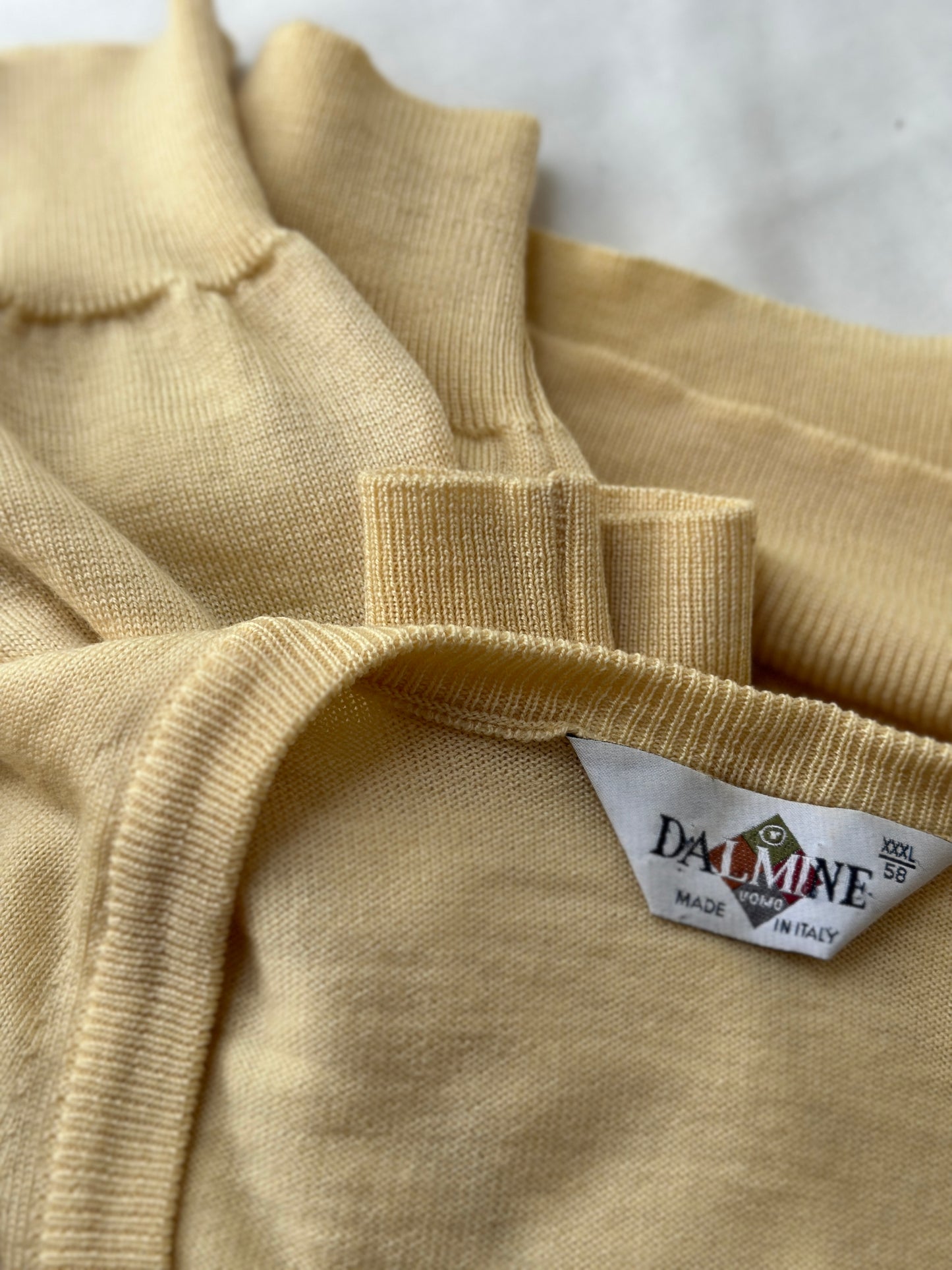 butter yellow Italian woollen cardigan