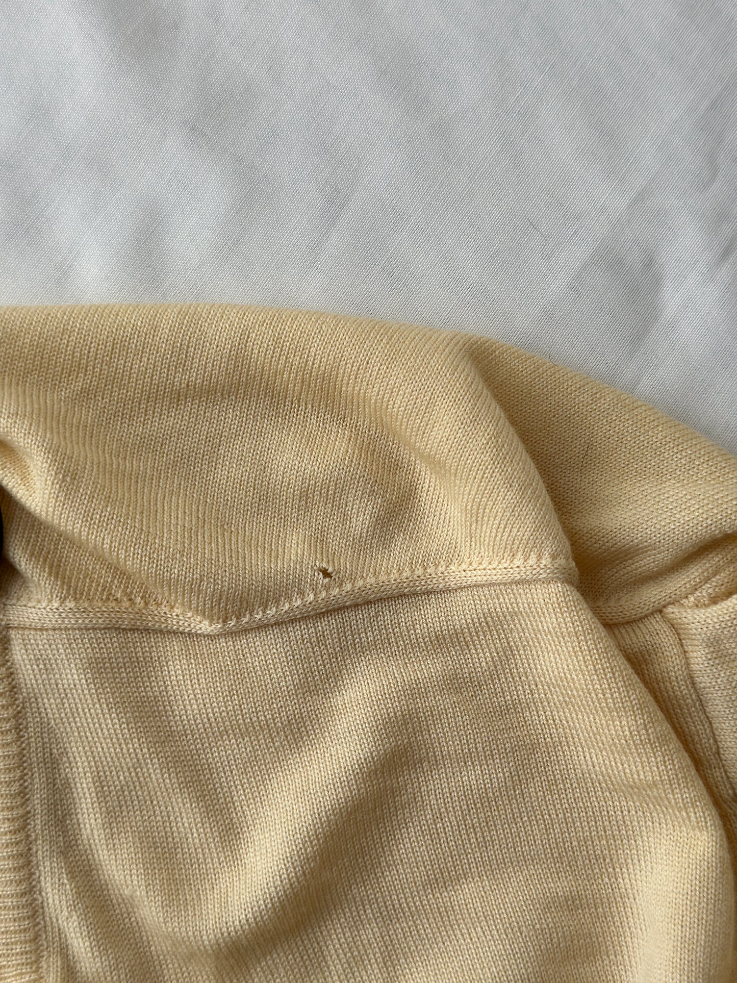 butter yellow Italian woollen cardigan
