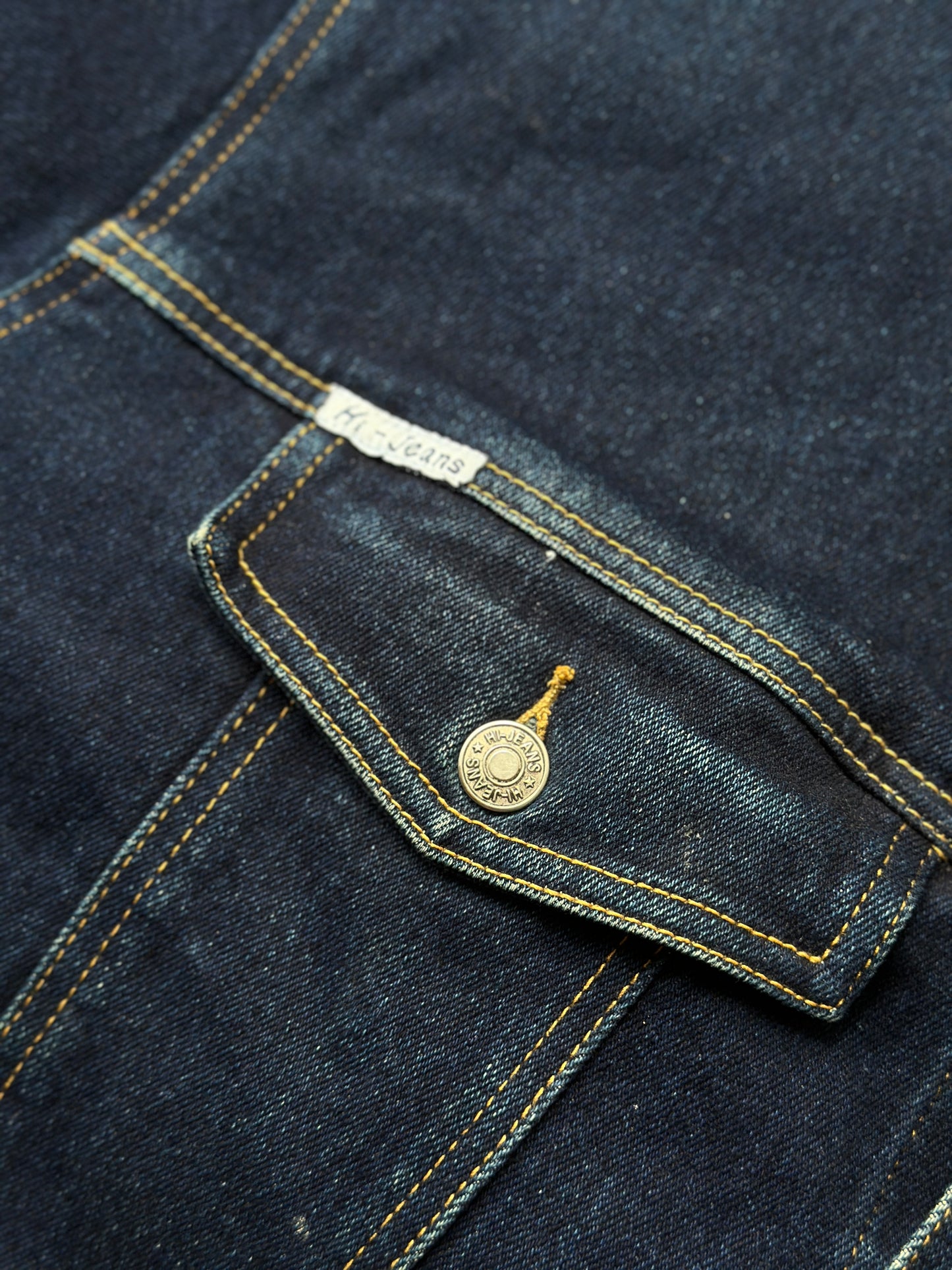 cropped deep blue denim jacket