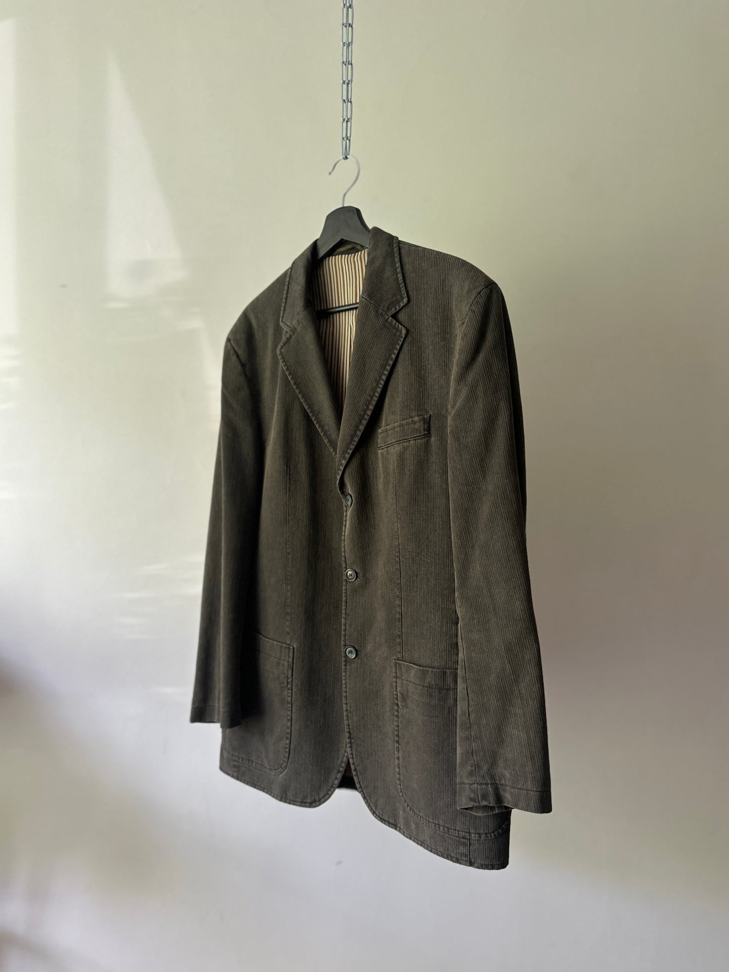 grey/brown denim suit jacket