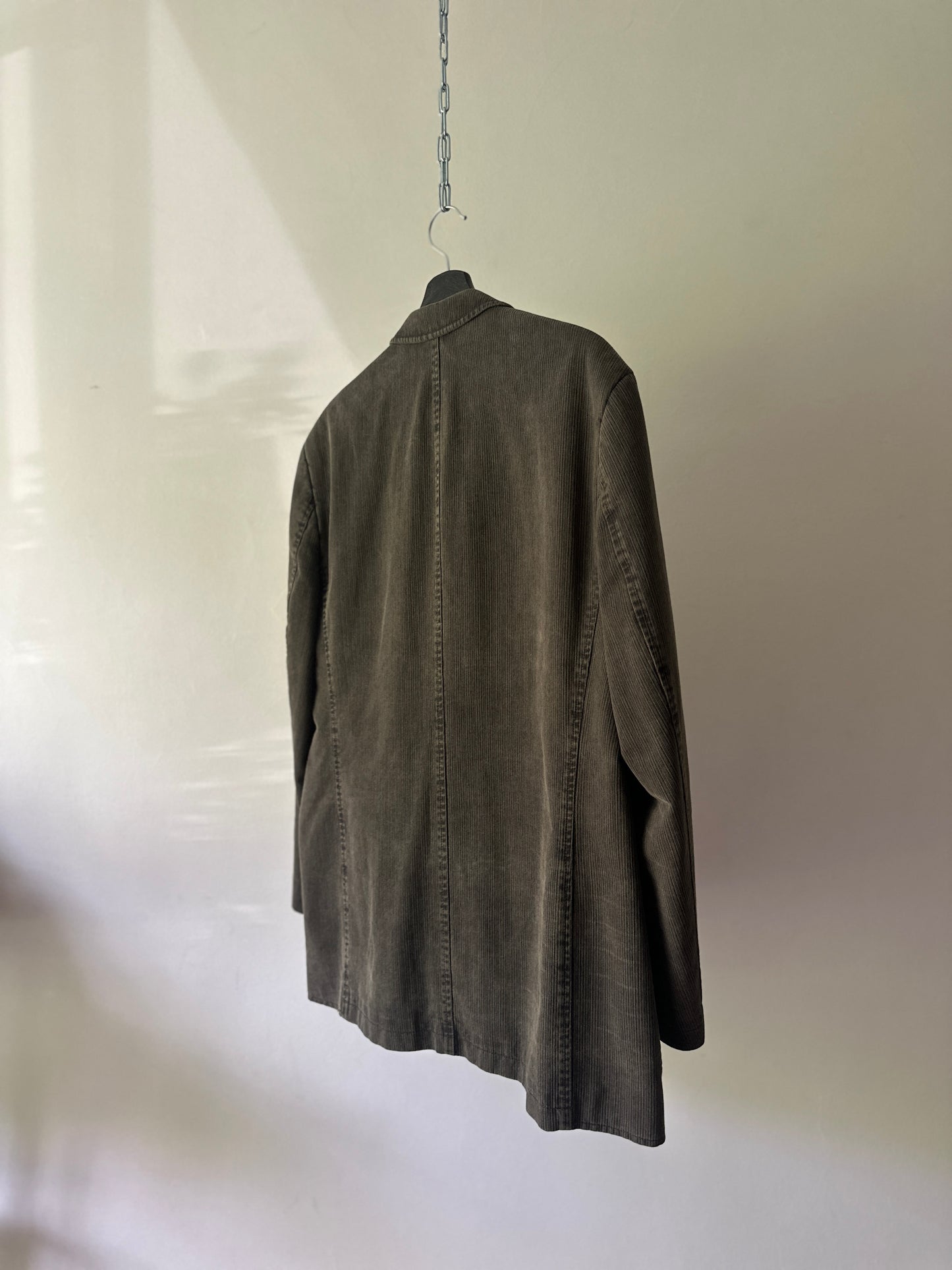 grey/brown denim suit jacket