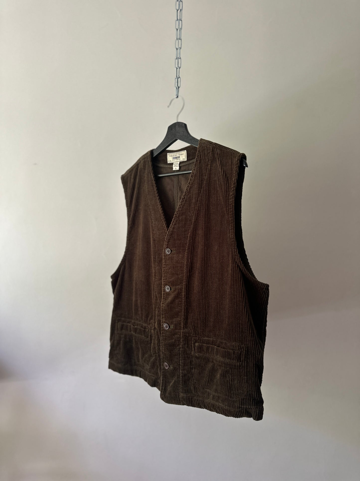 khaki green button up corduroy vest
